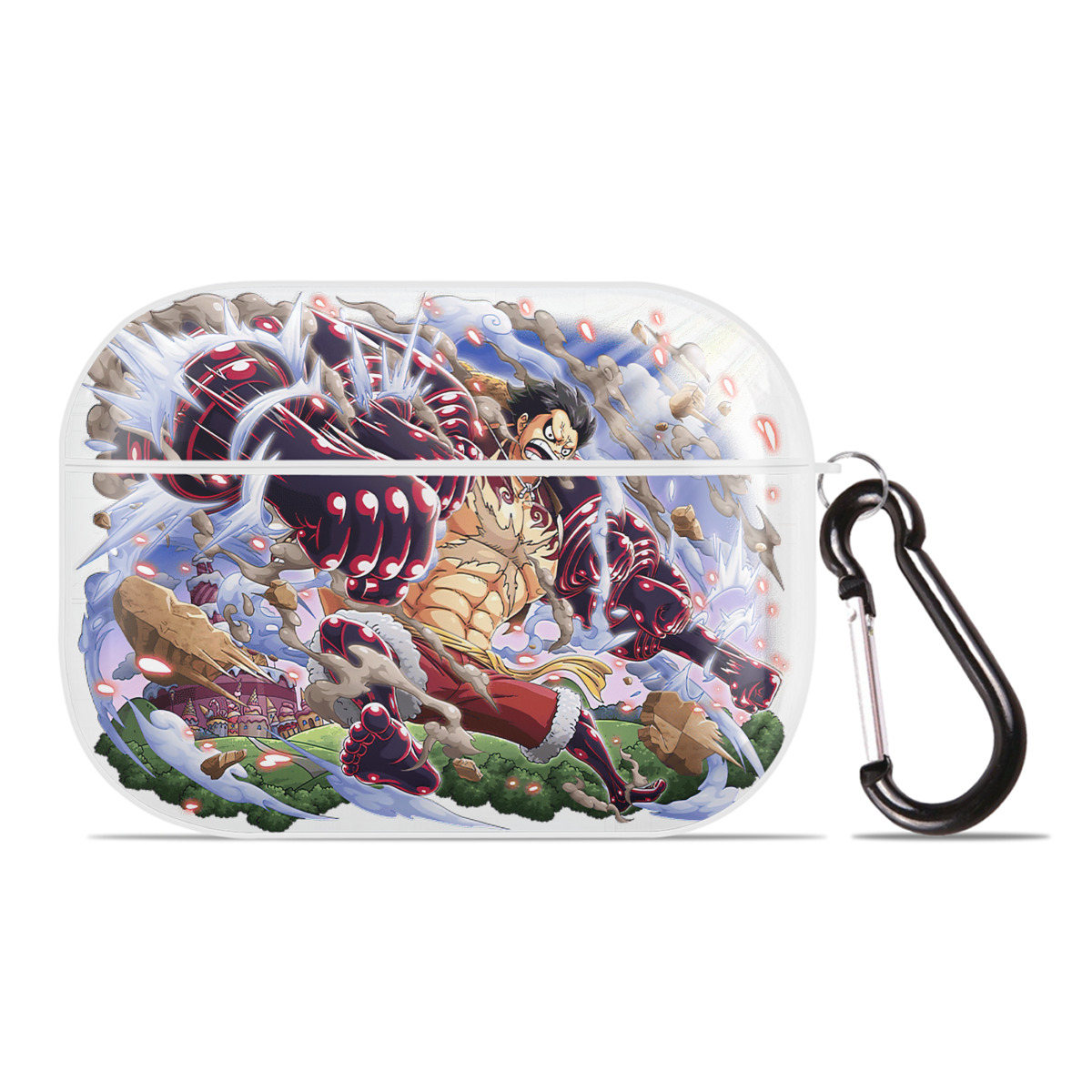 ワンピース モンキー・D・ルフィ ONE PIECE Monkey D. Luffy 【AirPods Pro用】ハードシェル保護ケース 耐衝撃・防指紋・カラビナ付き商品仕様