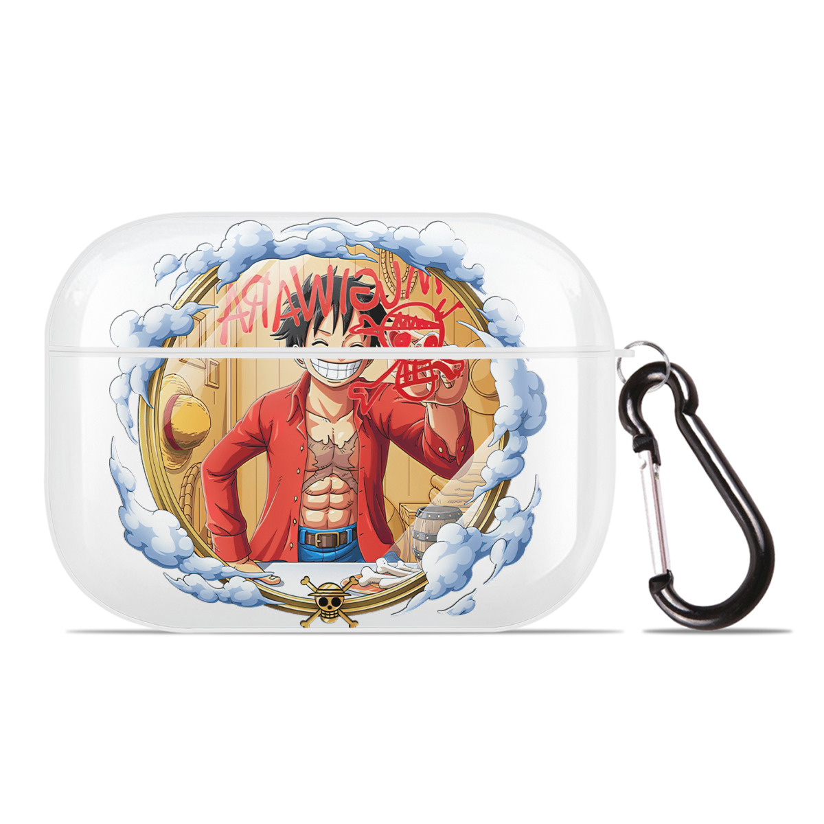ワンピース モンキー・D・ルフィ ONE PIECE Monkey D. Luffy 【AirPods Pro用】ハードシェル保護ケース 耐衝撃・防指紋・カラビナ付き商品仕様