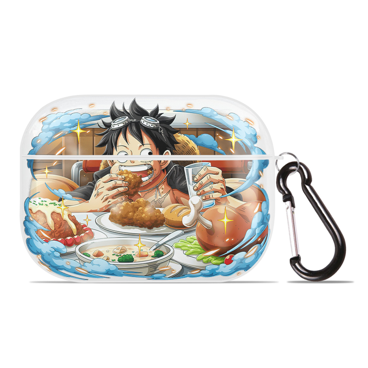 ワンピース モンキー・D・ルフィ ONE PIECE Monkey D. Luffy 【AirPods Pro用】ハードシェル保護ケース 耐衝撃・防指紋・カラビナ付き商品仕様