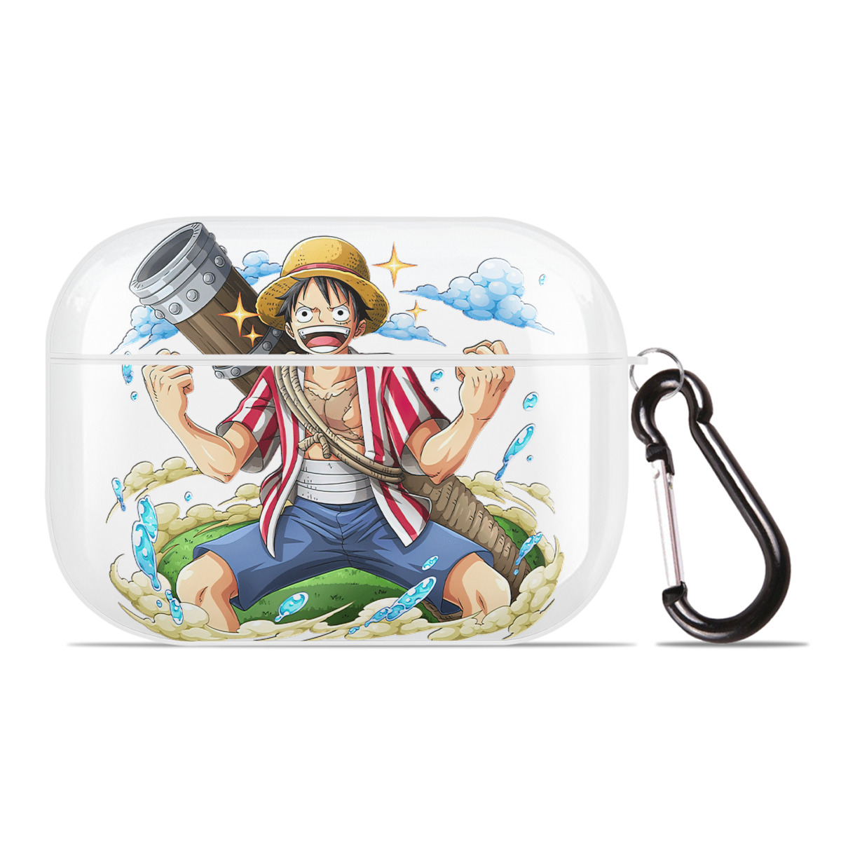ワンピース モンキー・D・ルフィ ONE PIECE Monkey D. Luffy 【AirPods Pro用】ハードシェル保護ケース 耐衝撃・防指紋・カラビナ付き商品仕様