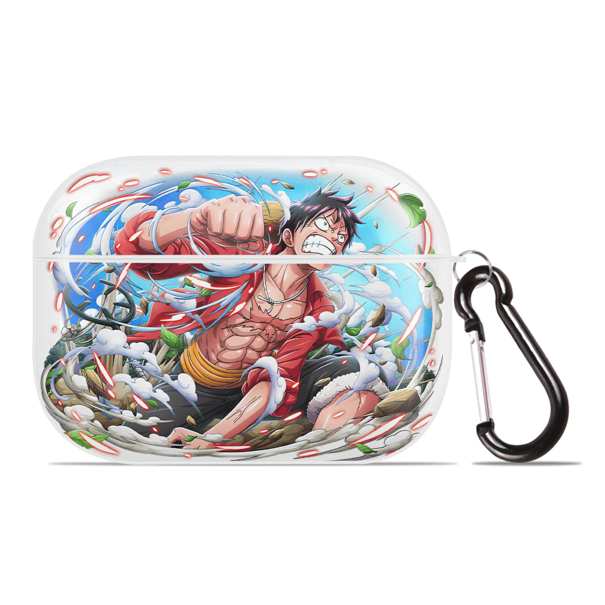 ワンピース モンキー・D・ルフィ ONE PIECE Monkey D. Luffy 【AirPods Pro用】ハードシェル保護ケース 耐衝撃・防指紋・カラビナ付き商品仕様