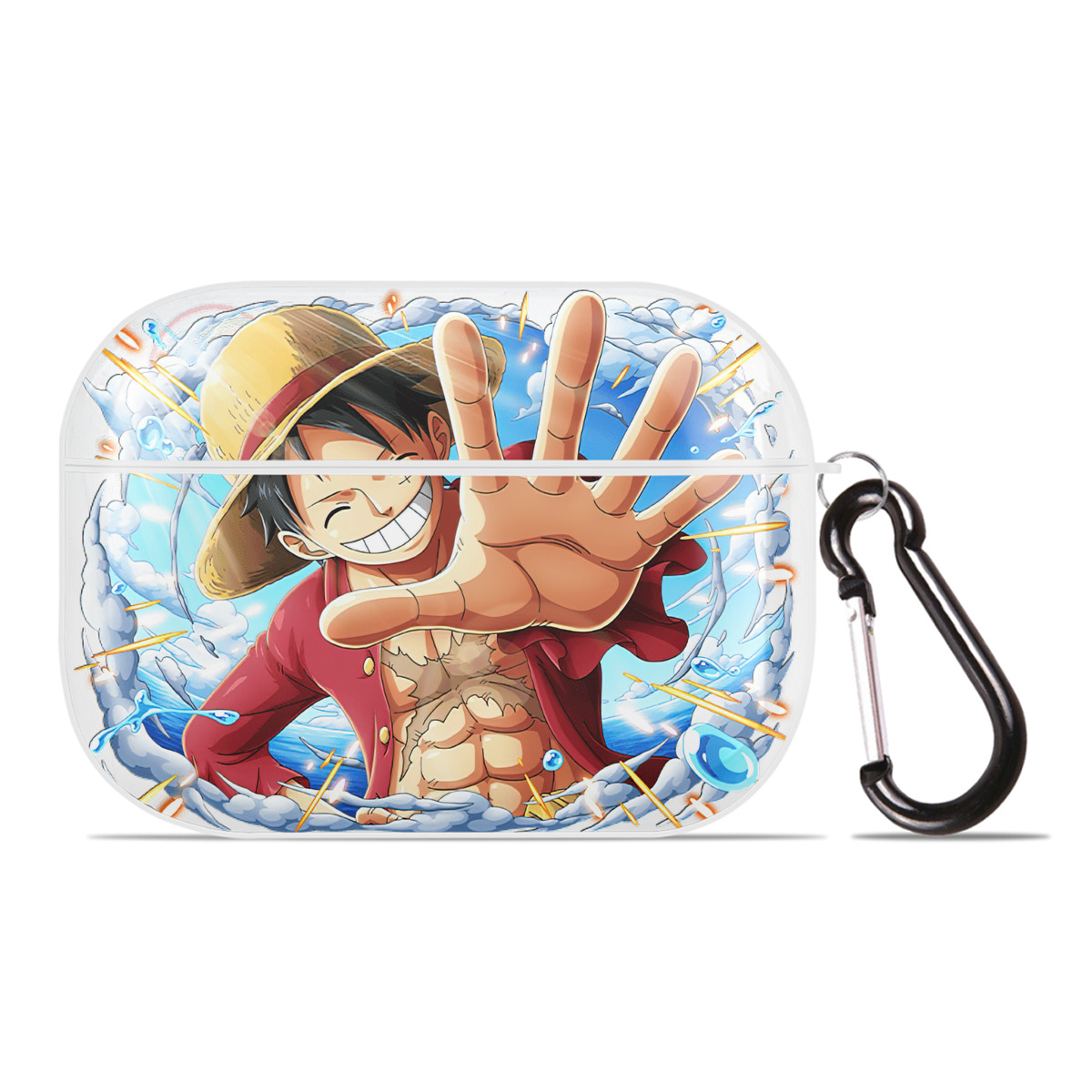 ワンピース モンキー・D・ルフィ ONE PIECE Monkey D. Luffy 【AirPods Pro用】ハードシェル保護ケース 耐衝撃・防指紋・カラビナ付き商品仕様