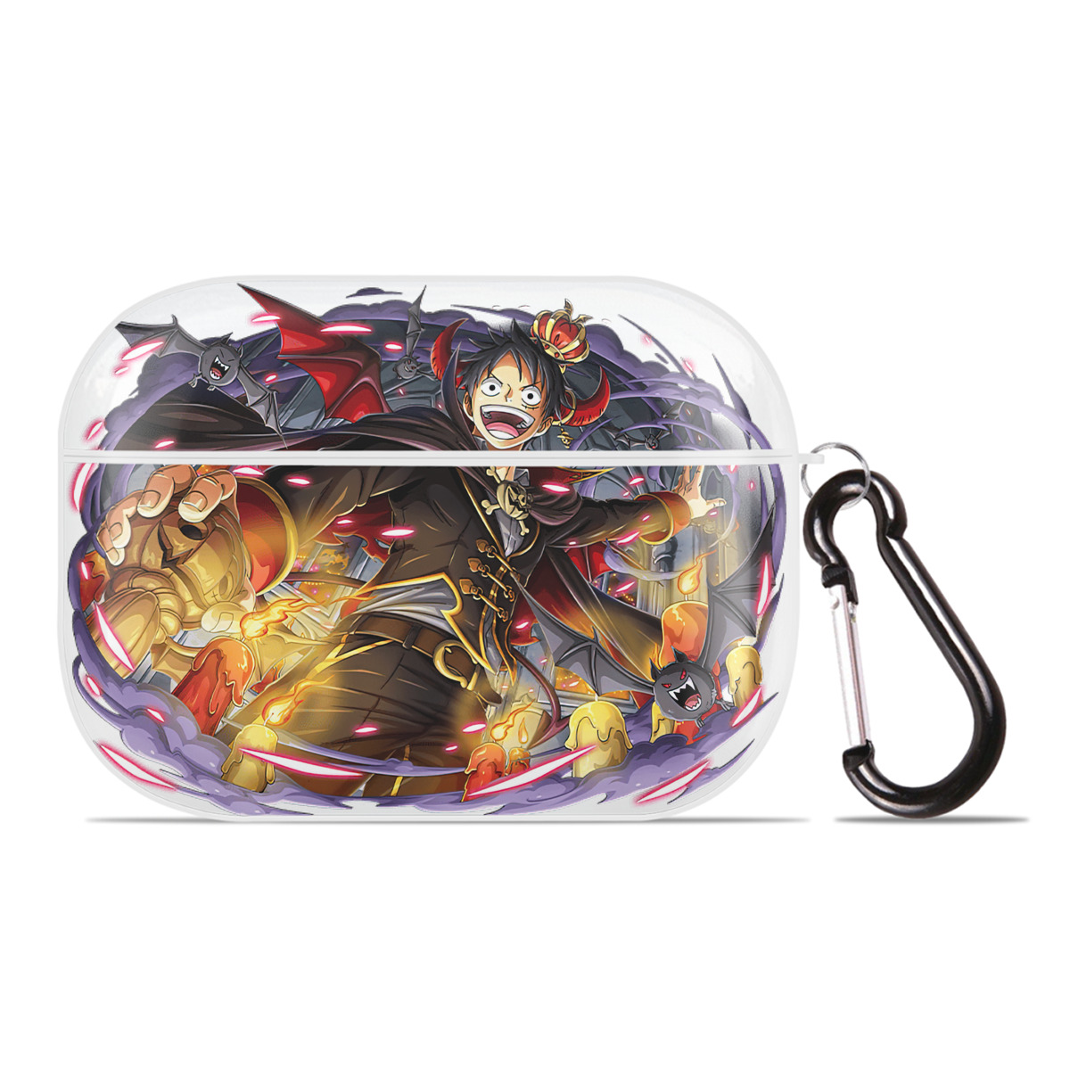 ワンピース モンキー・D・ルフィ ONE PIECE Monkey D. Luffy 【AirPods Pro用】ハードシェル保護ケース 耐衝撃・防指紋・カラビナ付き商品仕様