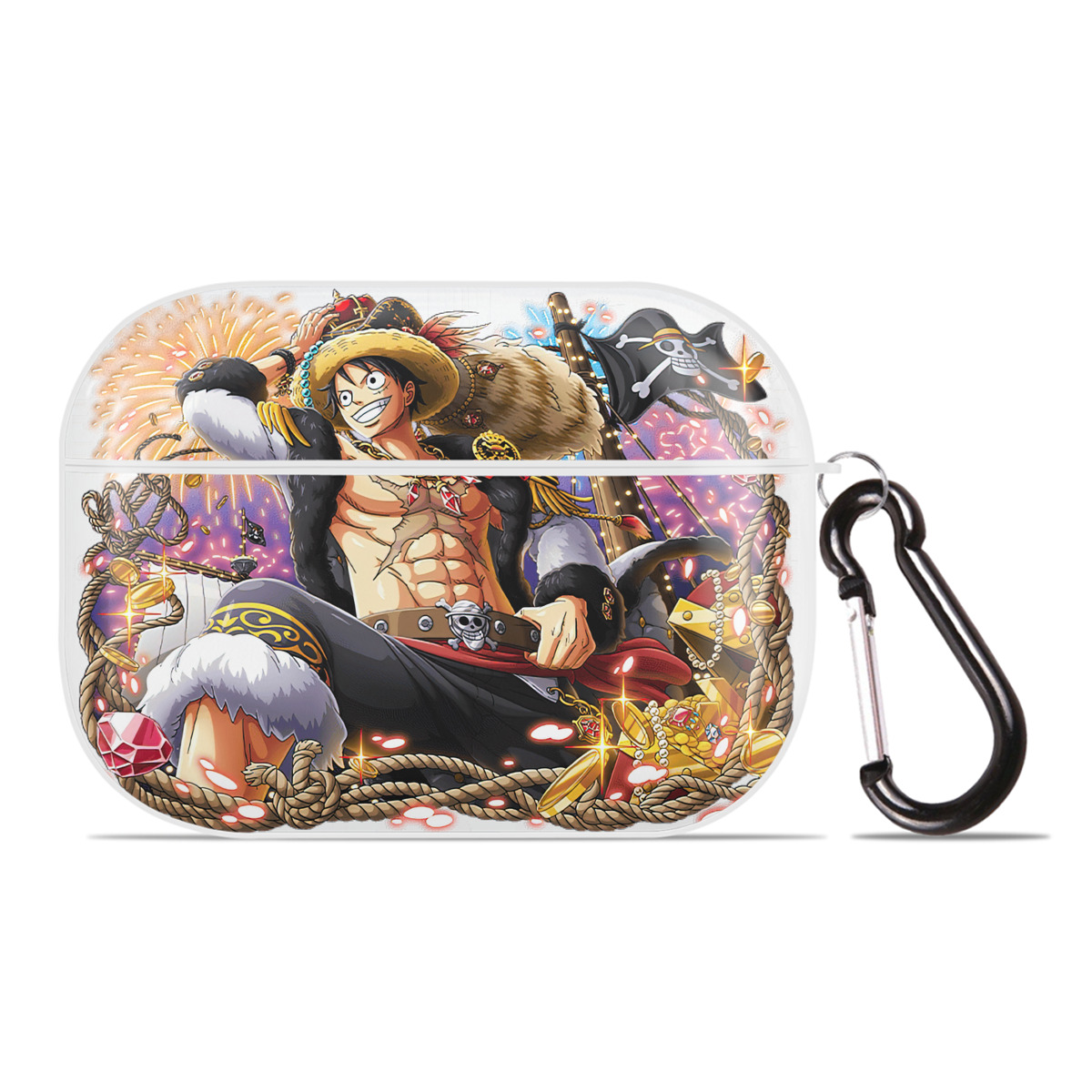 ワンピース モンキー・D・ルフィ ONE PIECE Monkey D. Luffy 【AirPods Pro用】ハードシェル保護ケース 耐衝撃・防指紋・カラビナ付き商品仕様