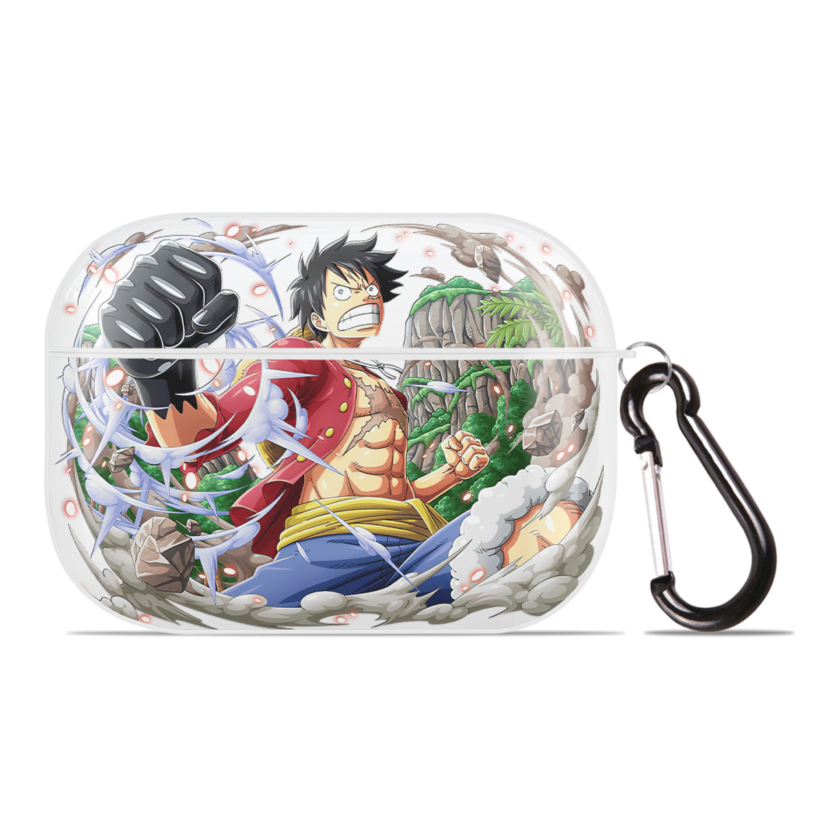 ワンピース モンキー・D・ルフィ ONE PIECE Monkey D. Luffy 【AirPods Pro用】ハードシェル保護ケース 耐衝撃・防指紋・カラビナ付き商品仕様