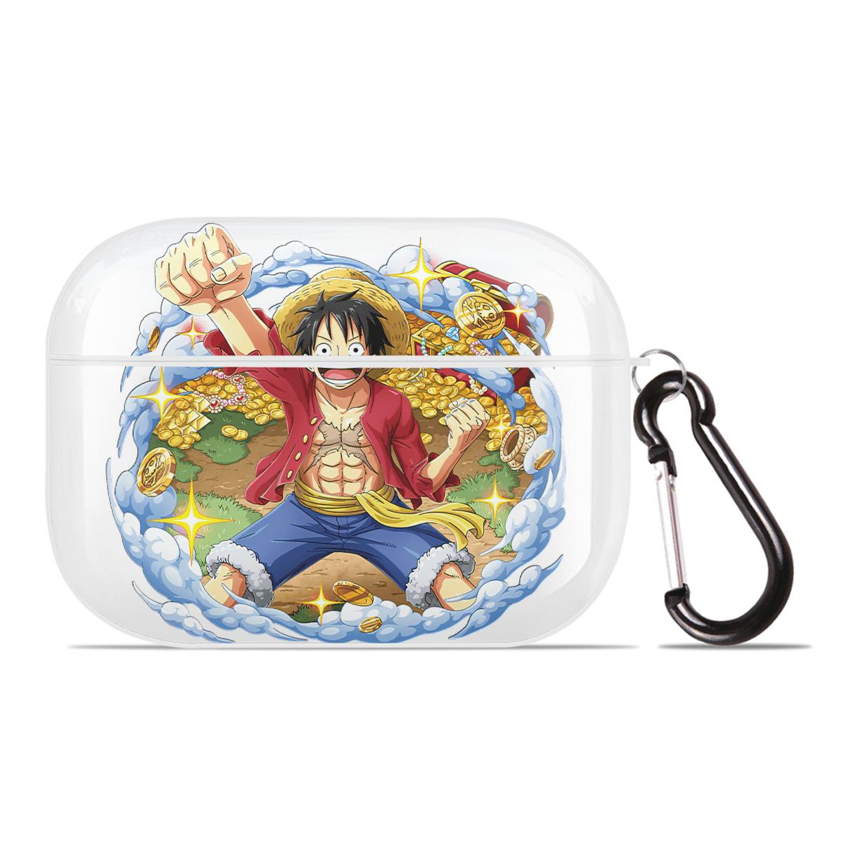 ワンピース モンキー・D・ルフィ ONE PIECE Monkey D. Luffy 【AirPods Pro用】ハードシェル保護ケース 耐衝撃・防指紋・カラビナ付き商品仕様