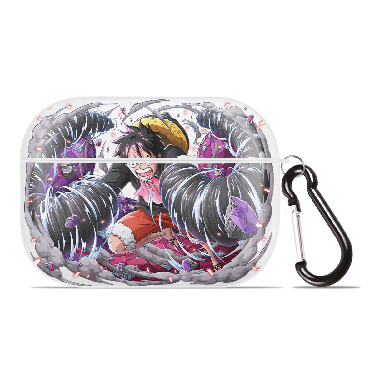 ワンピース モンキー・D・ルフィ ONE PIECE Monkey D. Luffy 【AirPods Pro用】ハードシェル保護ケース 耐衝撃・防指紋・カラビナ付き商品仕様