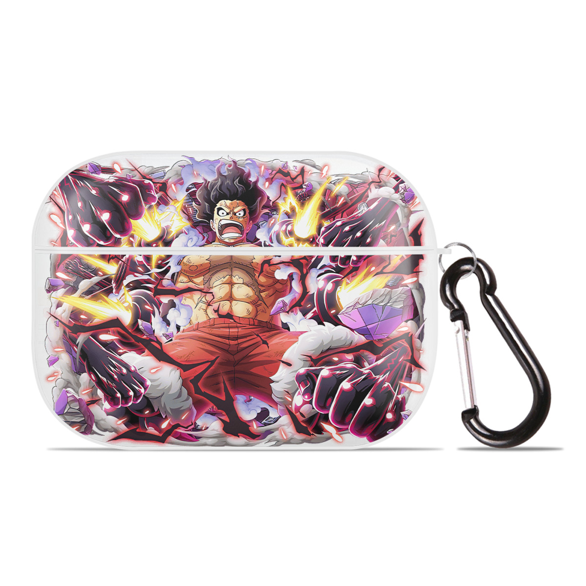 ワンピース モンキー・D・ルフィ ONE PIECE Monkey D. Luffy 【AirPods Pro用】ハードシェル保護ケース 耐衝撃・防指紋・カラビナ付き商品仕様