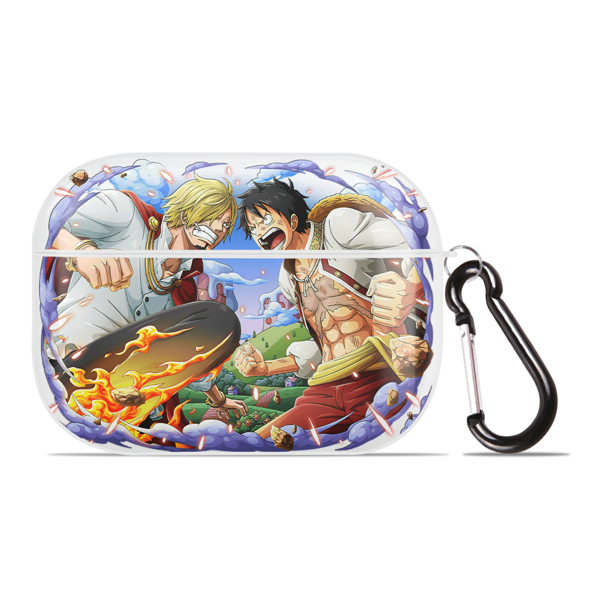 ワンピース モンキー・D・ルフィ ONE PIECE Monkey D. Luffy 【AirPods Pro用】ハードシェル保護ケース 耐衝撃・防指紋・カラビナ付き商品仕様