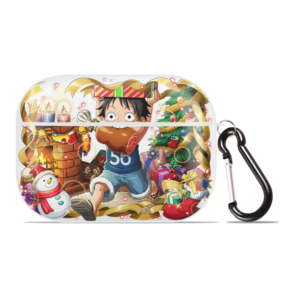 ワンピース モンキー・D・ルフィ ONE PIECE Monkey D. Luffy 【AirPods Pro用】ハードシェル保護ケース 耐衝撃・防指紋・カラビナ付き商品仕様