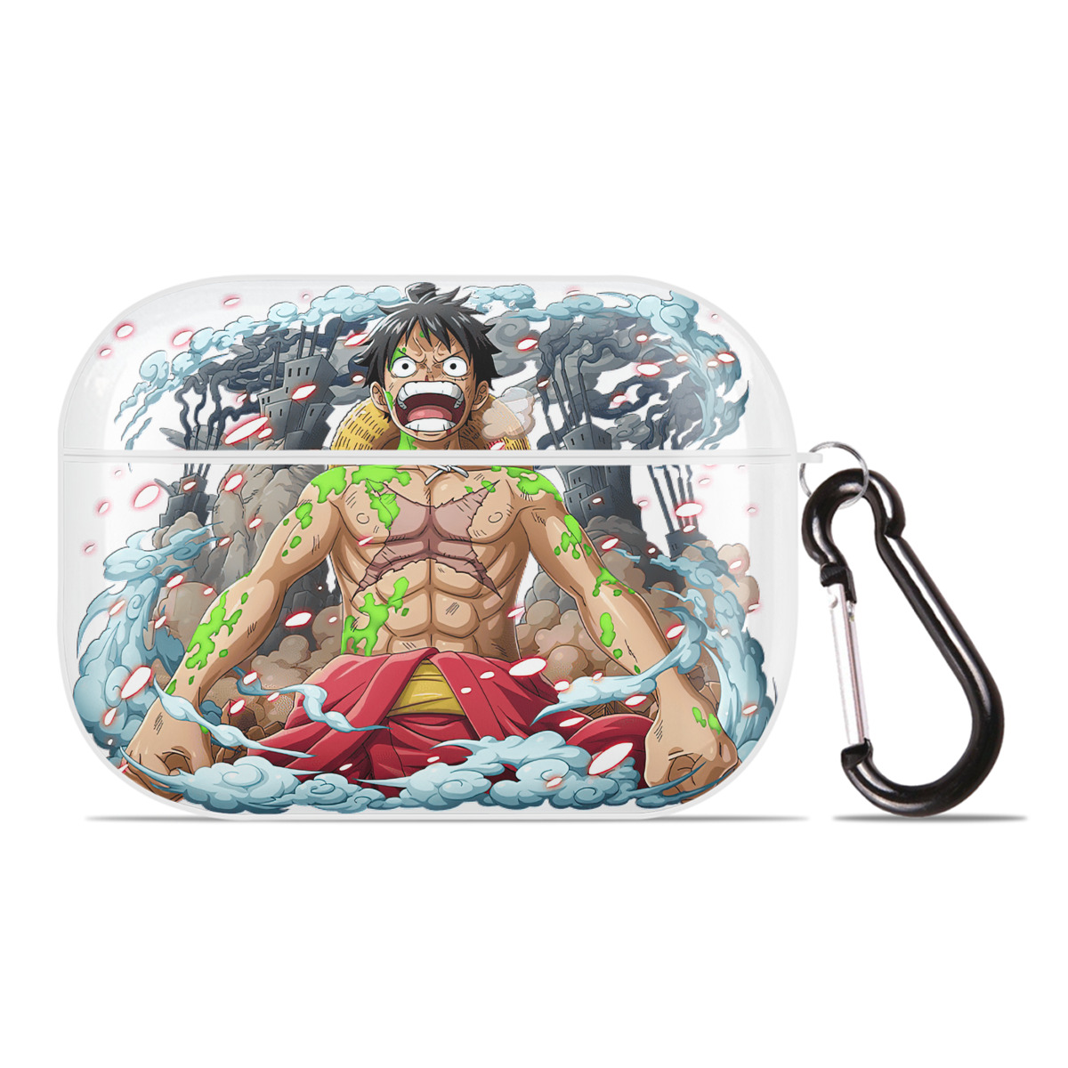 ワンピース モンキー・D・ルフィ ONE PIECE Monkey D. Luffy 【AirPods Pro用】ハードシェル保護ケース 耐衝撃・防指紋・カラビナ付き商品仕様