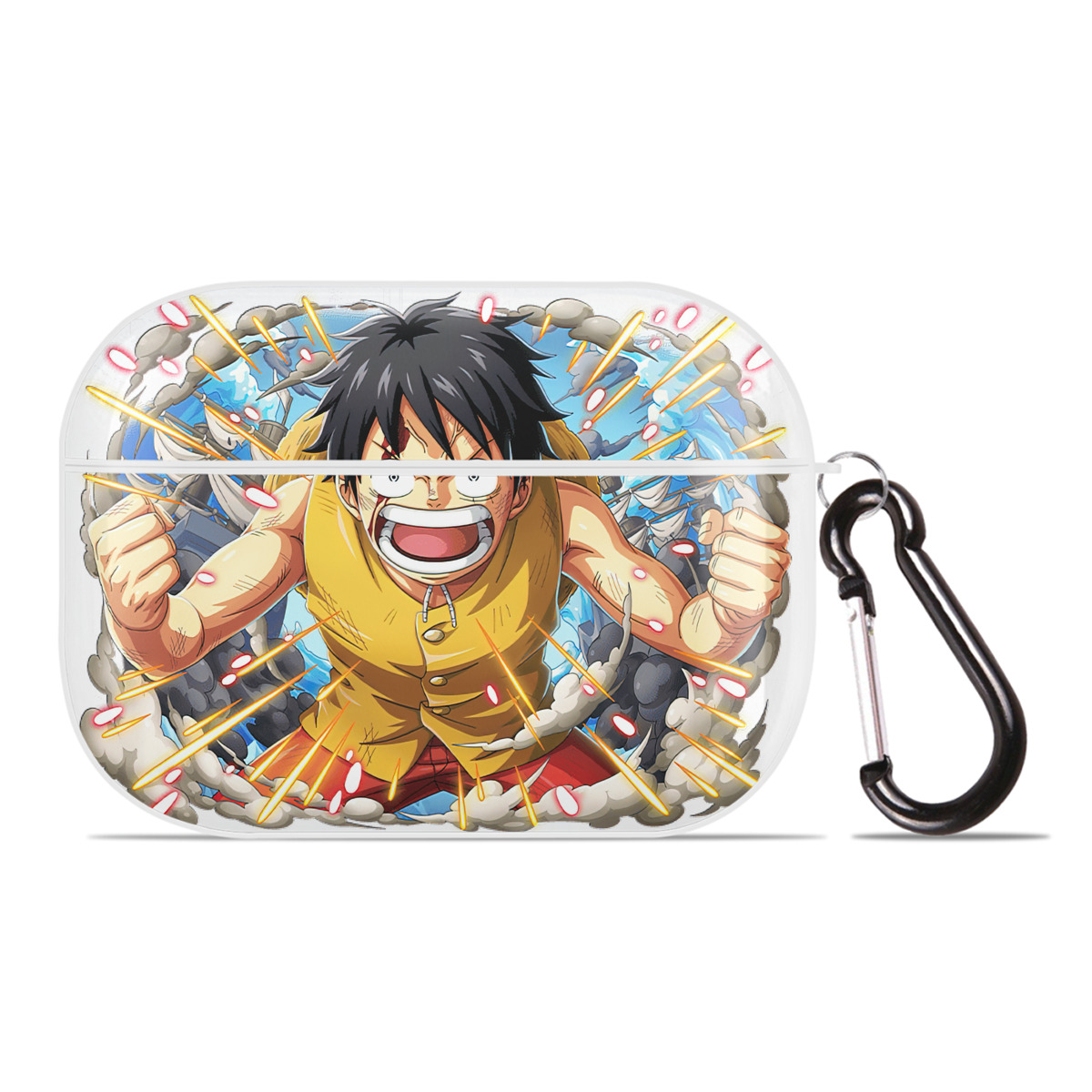 ワンピース モンキー・D・ルフィ ONE PIECE Monkey D. Luffy 【AirPods Pro用】ハードシェル保護ケース 耐衝撃・防指紋・カラビナ付き商品仕様