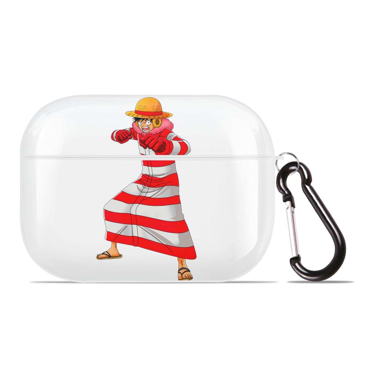 ワンピース モンキー・D・ルフィ ONE PIECE Monkey D. Luffy 【AirPods Pro用】ハードシェル保護ケース 耐衝撃・防指紋・カラビナ付き商品仕様
