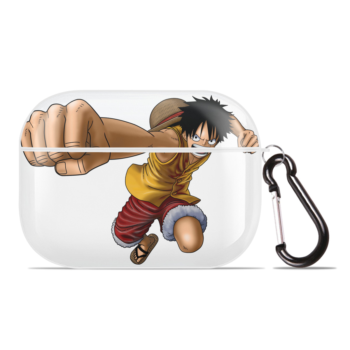 （画像用） ワンピース モンキー・D・ルフィ ONE PIECE Monkey D. Luffy 【AirPods Pro用】ハードシェル保護ケース 耐衝撃・防指紋・カラビナ付き商品仕様