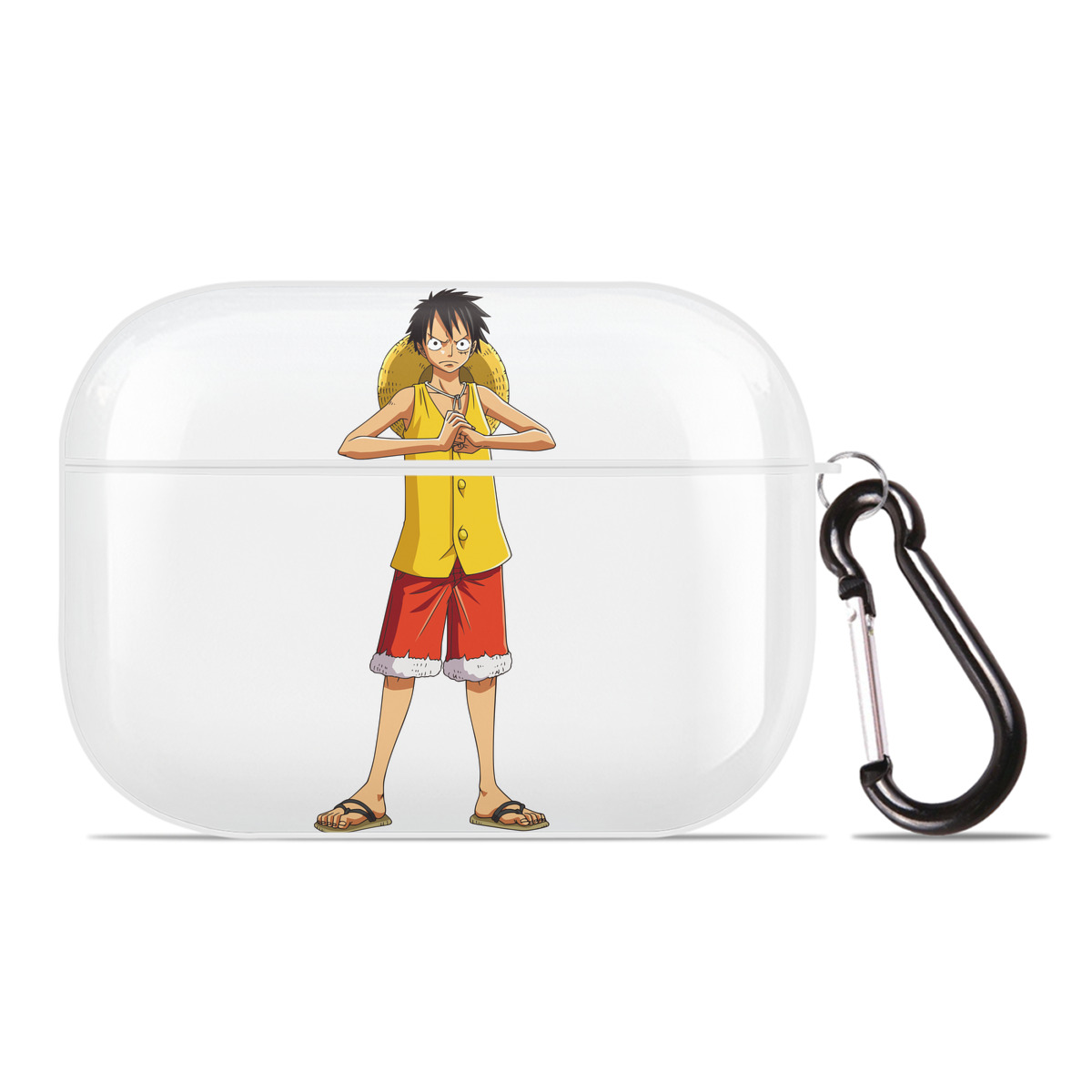 ワンピース モンキー・D・ルフィ ONE PIECE Monkey D. Luffy 【AirPods Pro用】ハードシェル保護ケース 耐衝撃・防指紋・カラビナ付き商品仕様