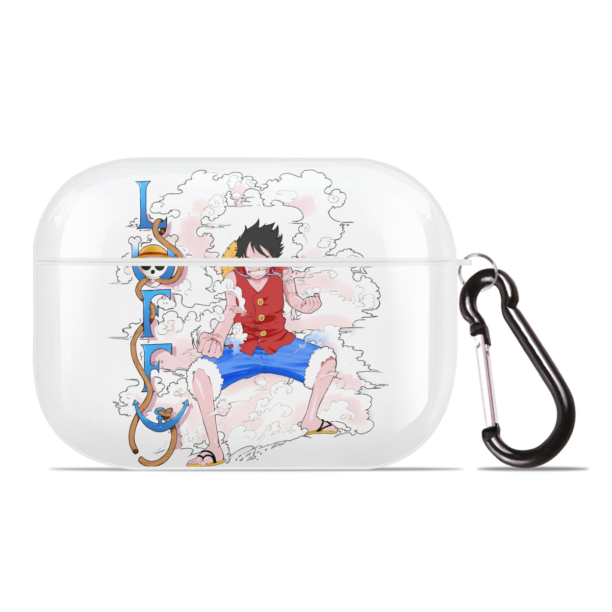 ワンピース モンキー・D・ルフィ ONE PIECE Monkey D. Luffy 【AirPods Pro用】ハードシェル保護ケース 耐衝撃・防指紋・カラビナ付き商品仕様