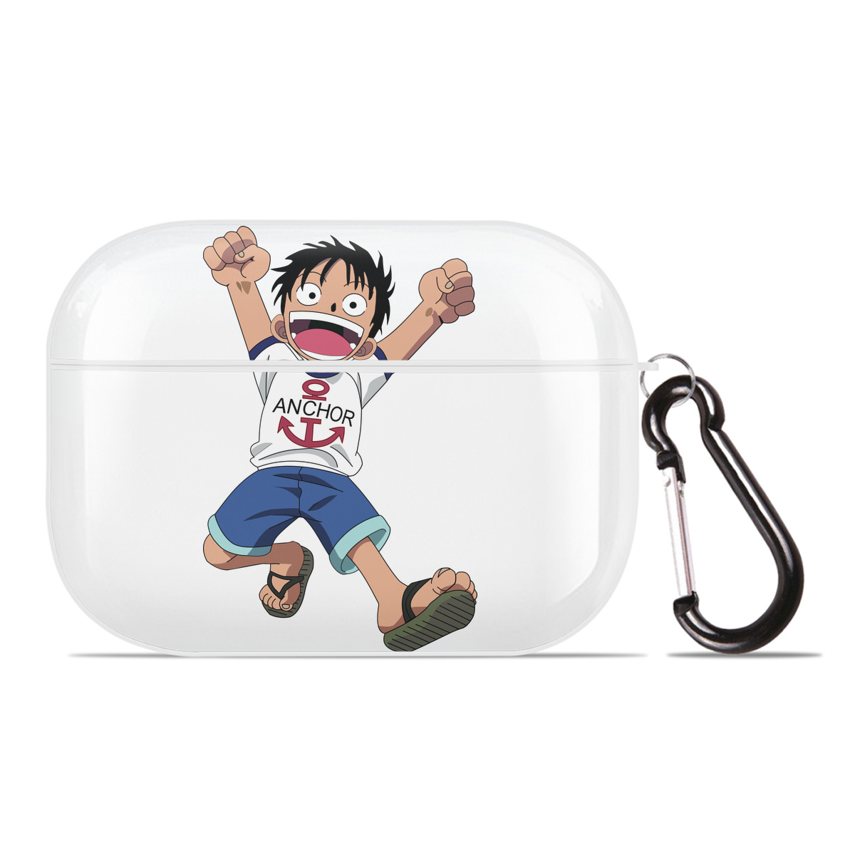 ワンピース モンキー・D・ルフィ ONE PIECE Monkey D. Luffy 【AirPods Pro用】ハードシェル保護ケース 耐衝撃・防指紋・カラビナ付き商品仕様