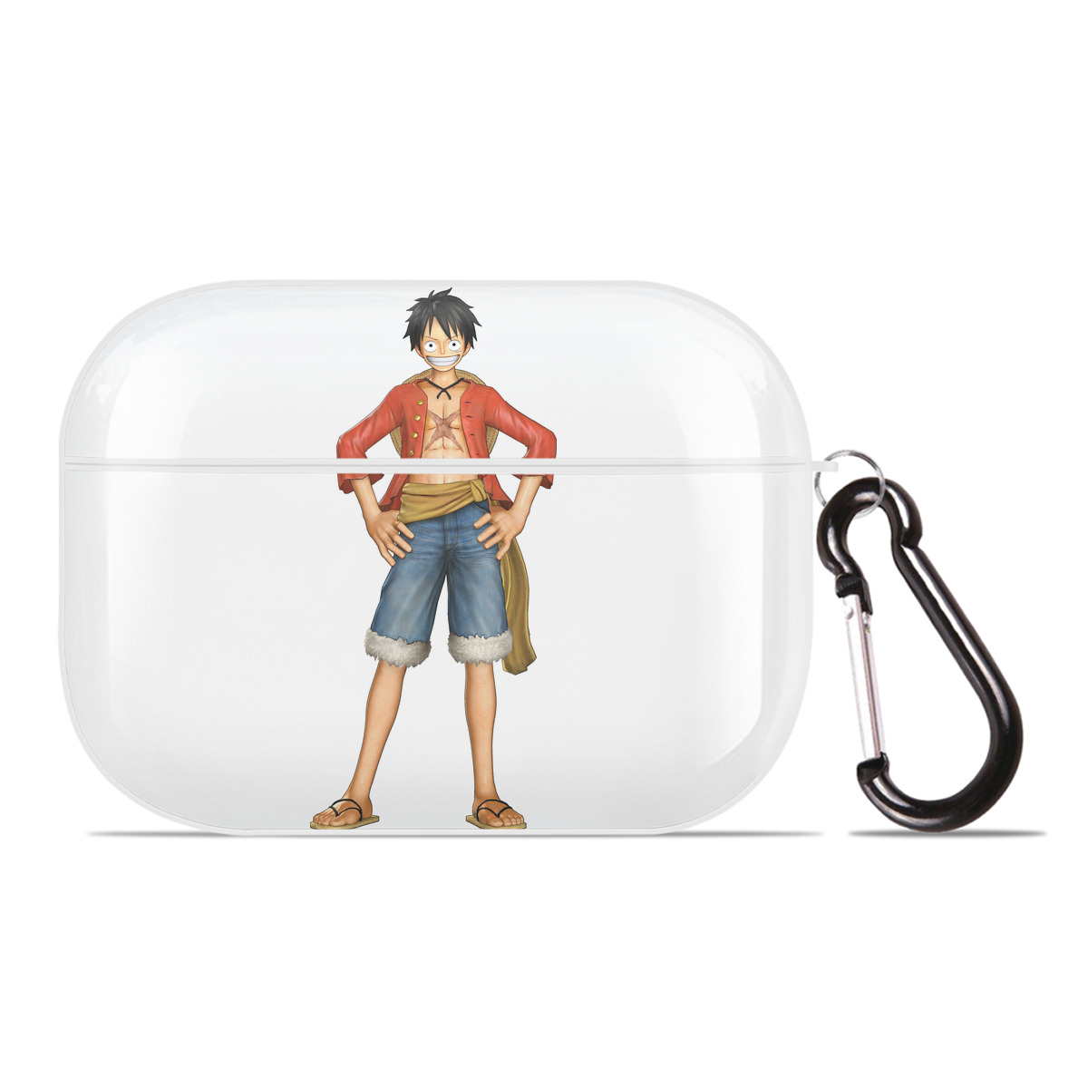 ワンピース モンキー・D・ルフィ ONE PIECE Monkey D. Luffy 【AirPods Pro用】ハードシェル保護ケース 耐衝撃・防指紋・カラビナ付き商品仕様