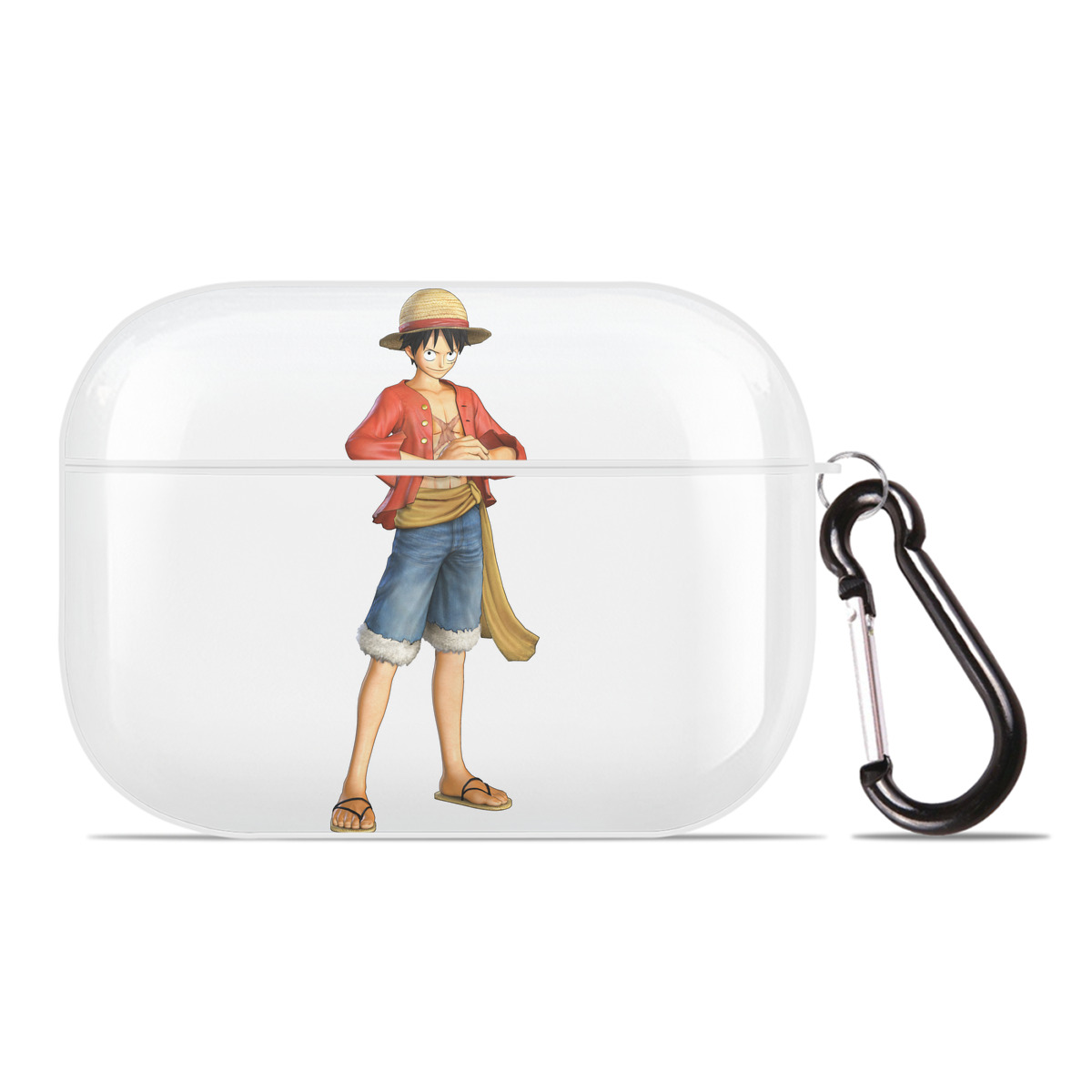 ワンピース モンキー・D・ルフィ ONE PIECE Monkey D. Luffy 【AirPods Pro用】ハードシェル保護ケース 耐衝撃・防指紋・カラビナ付き商品仕様