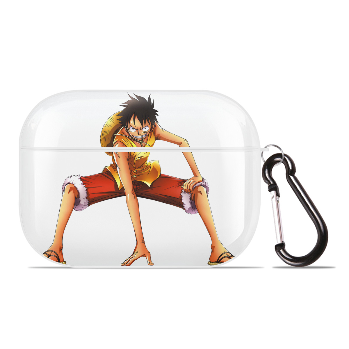 ワンピース モンキー・D・ルフィ ONE PIECE Monkey D. Luffy 【AirPods Pro用】ハードシェル保護ケース 耐衝撃・防指紋・カラビナ付き商品仕様