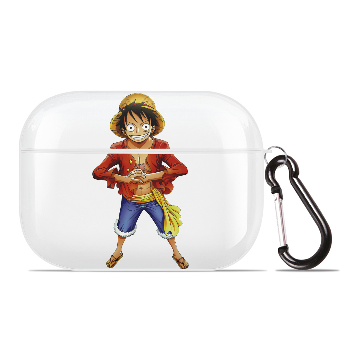 ワンピース モンキー・D・ルフィ ONE PIECE Monkey D. Luffy 【AirPods Pro用】ハードシェル保護ケース 耐衝撃・防指紋・カラビナ付き商品仕様