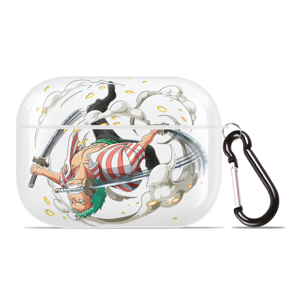 ワンピース ロロノア・ゾロ ONE PIECE Roronoa Zoro 【AirPods Pro用】ハードシェル保護ケース 耐衝撃・防指紋・カラビナ付き商品仕様