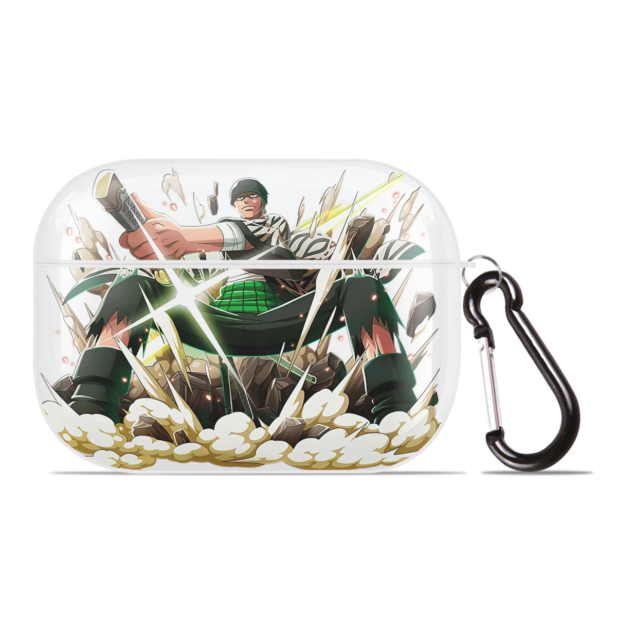 ワンピース ロロノア・ゾロ ONE PIECE Roronoa Zoro 【AirPods Pro用】ハードシェル保護ケース 耐衝撃・防指紋・カラビナ付き商品仕様