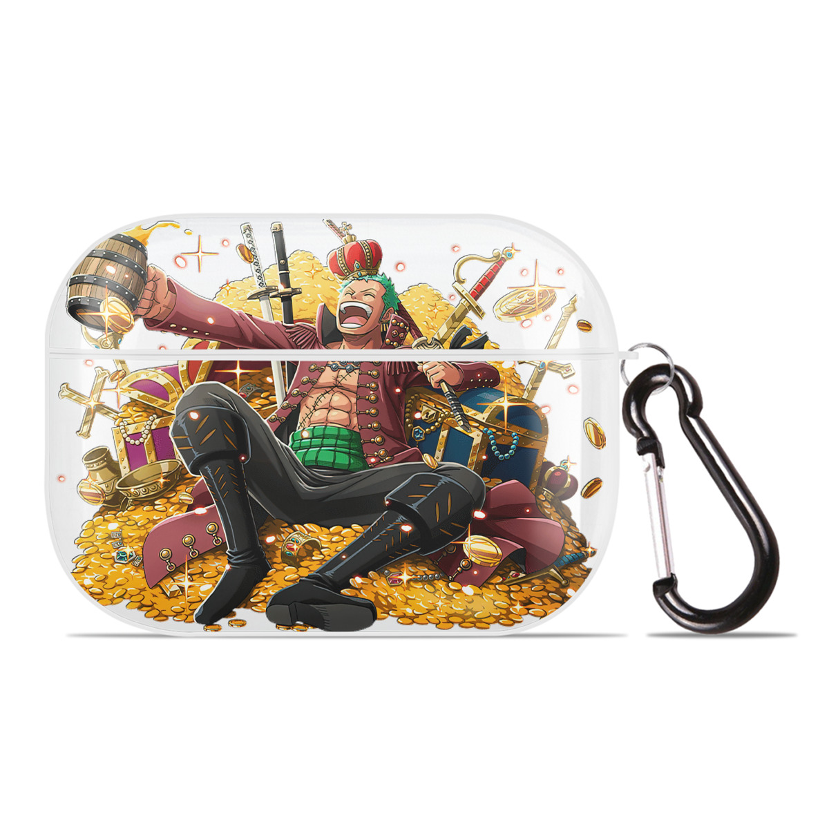 ワンピース ロロノア・ゾロ ONE PIECE Roronoa Zoro 【AirPods Pro用】ハードシェル保護ケース 耐衝撃・防指紋・カラビナ付き商品仕様