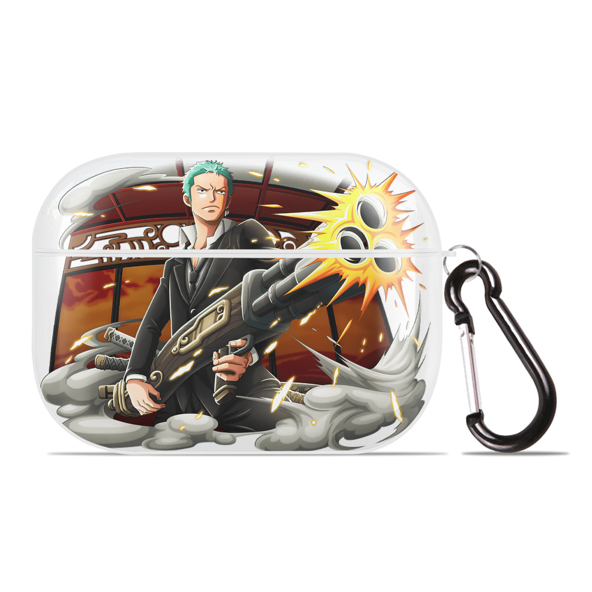 ワンピース ロロノア・ゾロ ONE PIECE Roronoa Zoro 【AirPods Pro用】ハードシェル保護ケース 耐衝撃・防指紋・カラビナ付き商品仕様