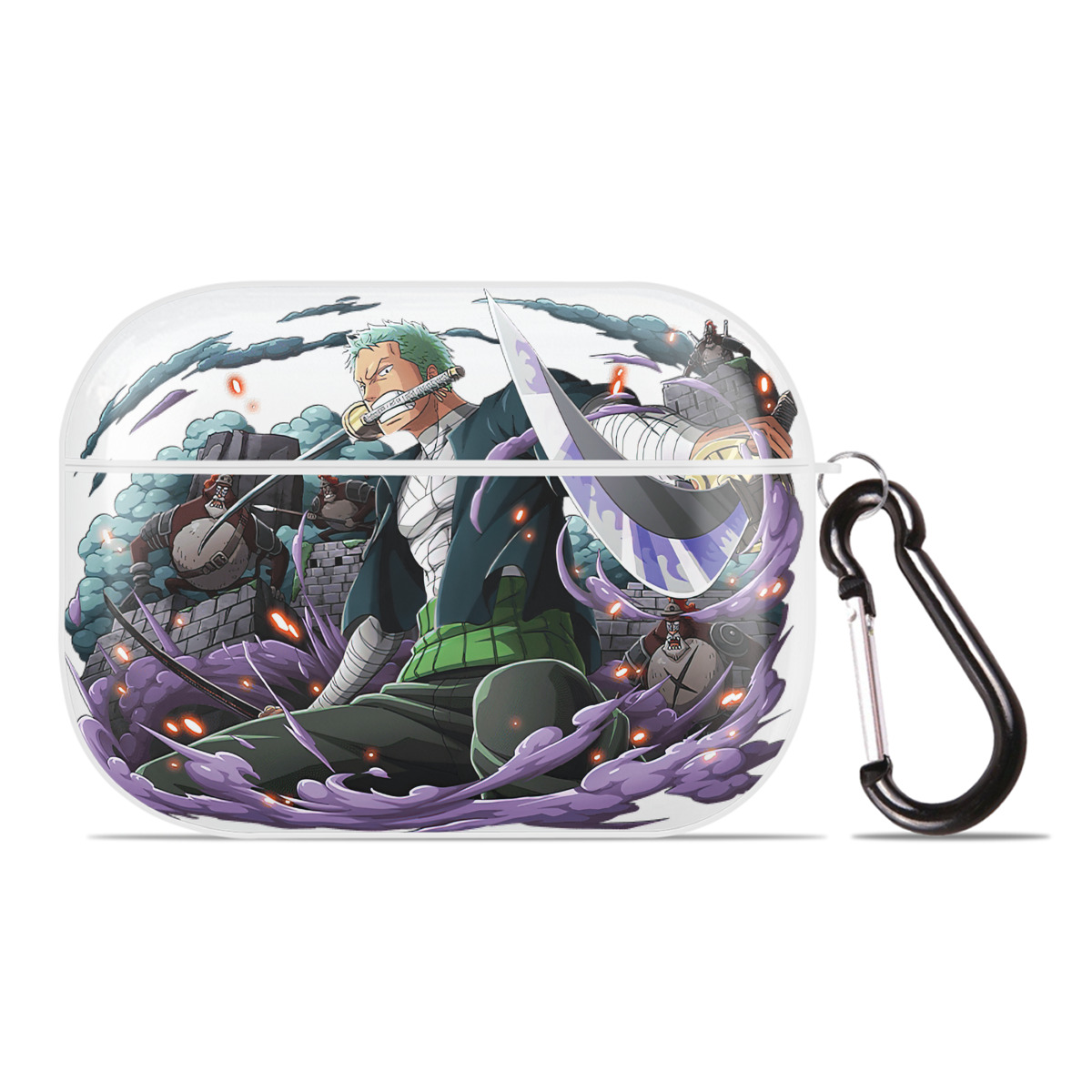 ワンピース ロロノア・ゾロ ONE PIECE Roronoa Zoro 【AirPods Pro用】ハードシェル保護ケース 耐衝撃・防指紋・カラビナ付き商品仕様
