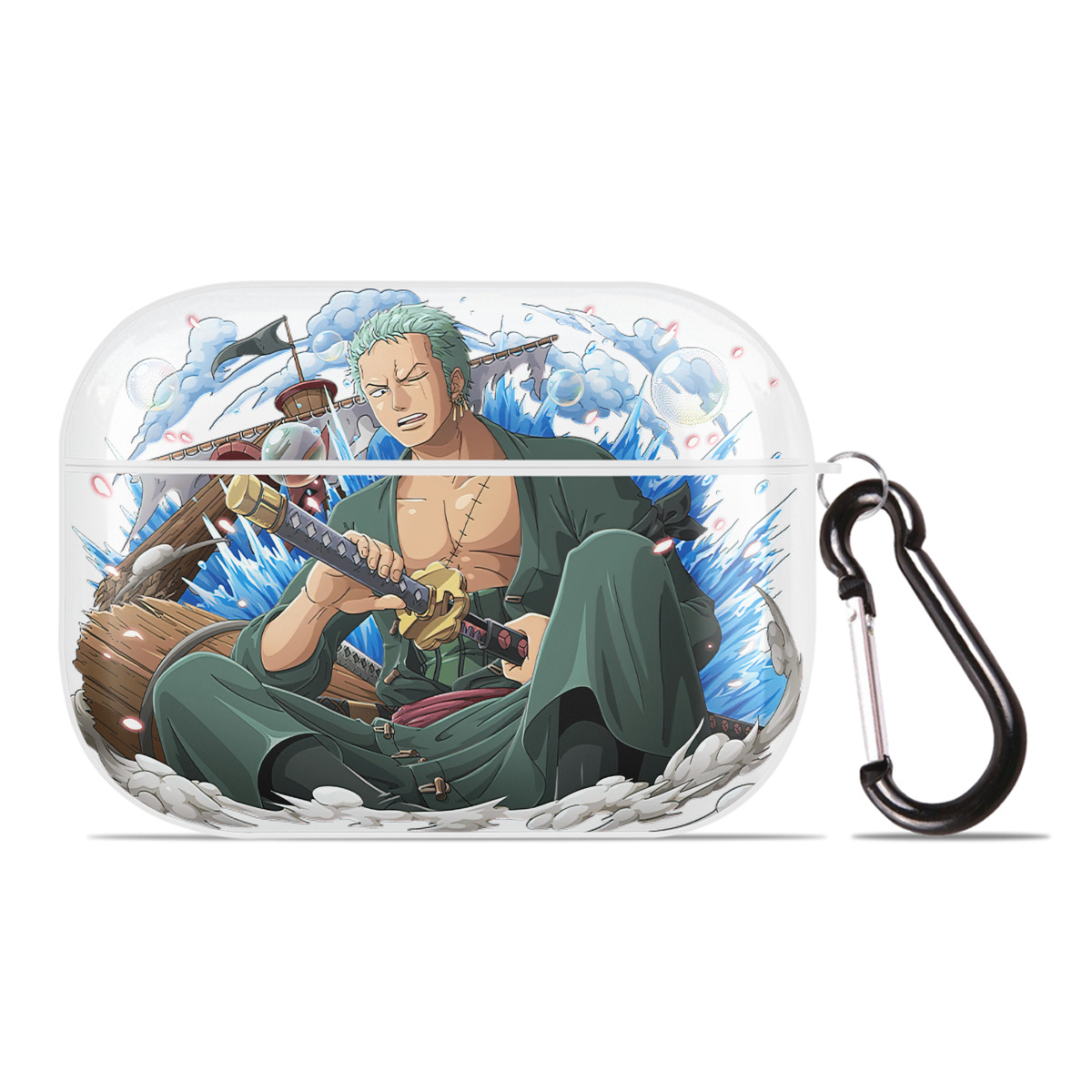 ワンピース ロロノア・ゾロ ONE PIECE Roronoa Zoro 【AirPods Pro用】ハードシェル保護ケース 耐衝撃・防指紋・カラビナ付き商品仕様