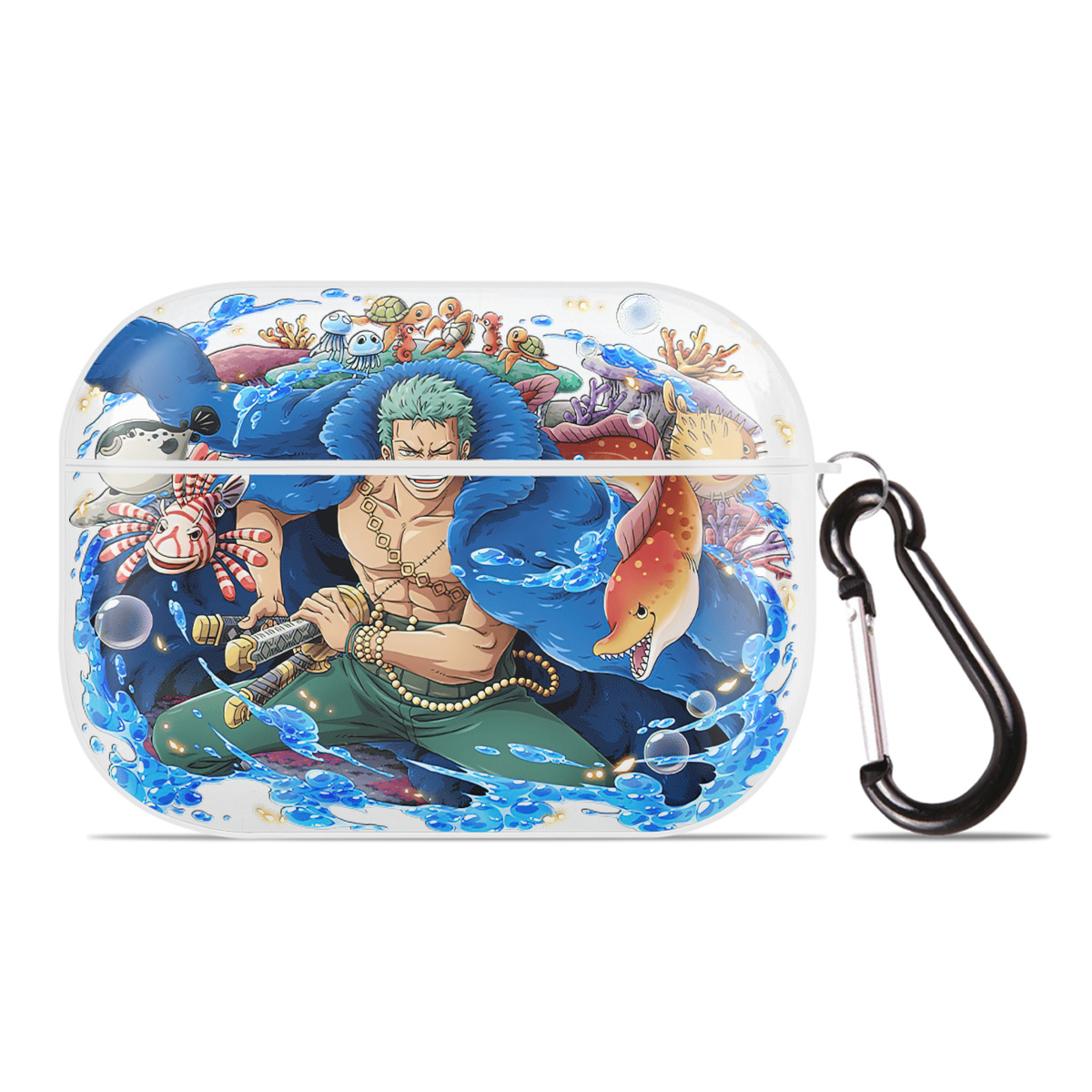 ワンピース ロロノア・ゾロ ONE PIECE Roronoa Zoro 【AirPods Pro用】ハードシェル保護ケース 耐衝撃・防指紋・カラビナ付き商品仕様