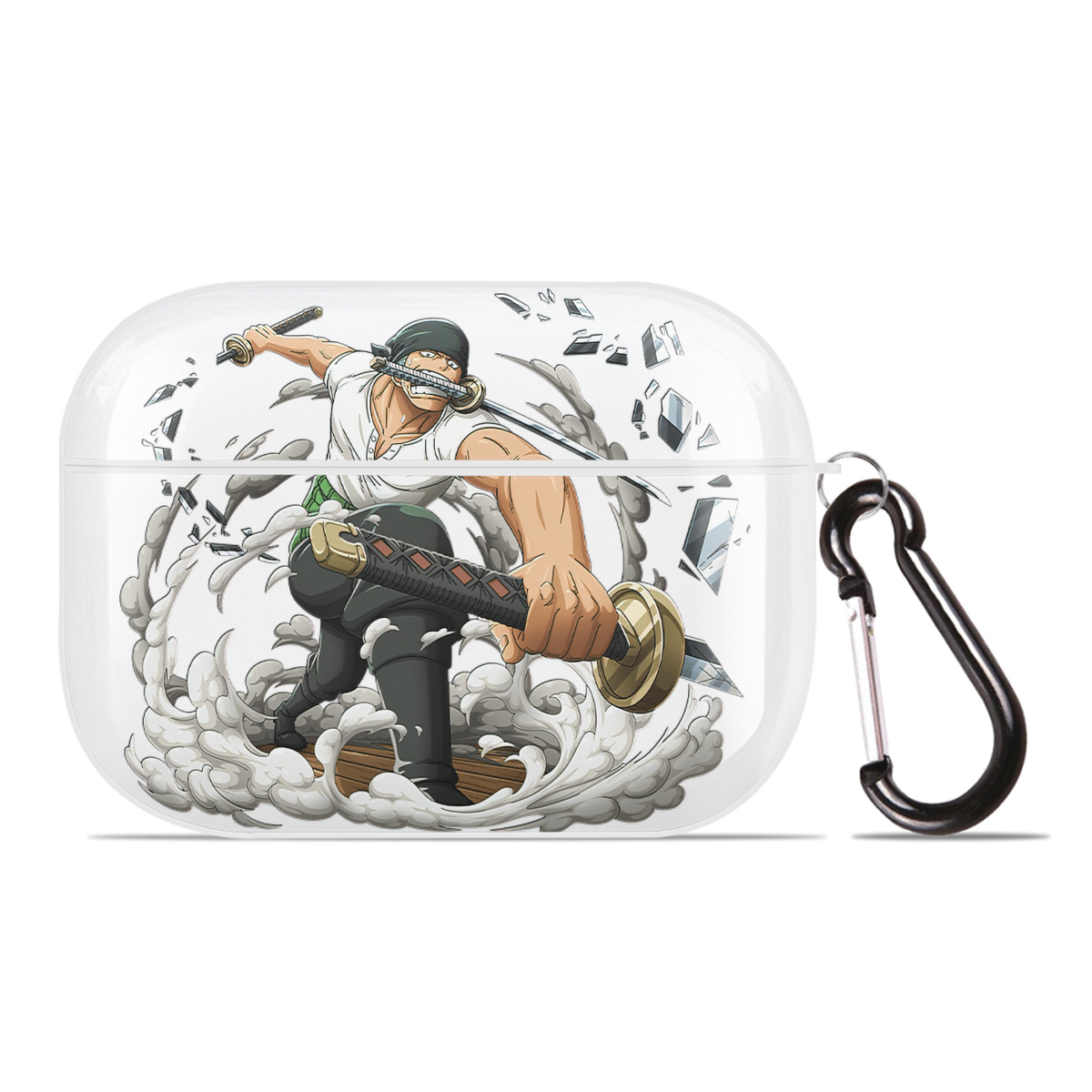 ワンピース ロロノア・ゾロ ONE PIECE Roronoa Zoro 【AirPods Pro用】ハードシェル保護ケース 耐衝撃・防指紋・カラビナ付き商品仕様