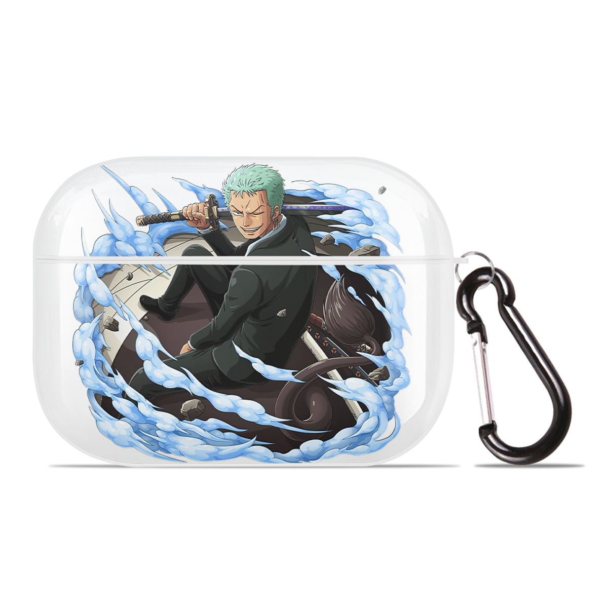 ワンピース ロロノア・ゾロ ONE PIECE Roronoa Zoro 【AirPods Pro用】ハードシェル保護ケース 耐衝撃・防指紋・カラビナ付き商品仕様