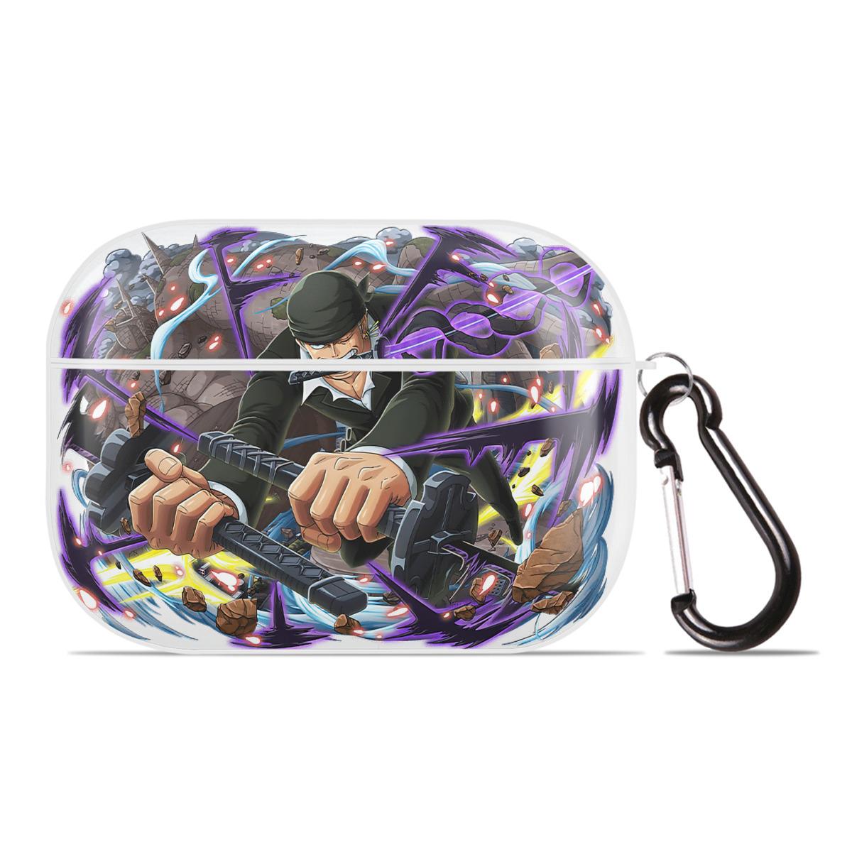 ワンピース ロロノア・ゾロ ONE PIECE Roronoa Zoro 【AirPods Pro用】ハードシェル保護ケース 耐衝撃・防指紋・カラビナ付き商品仕様