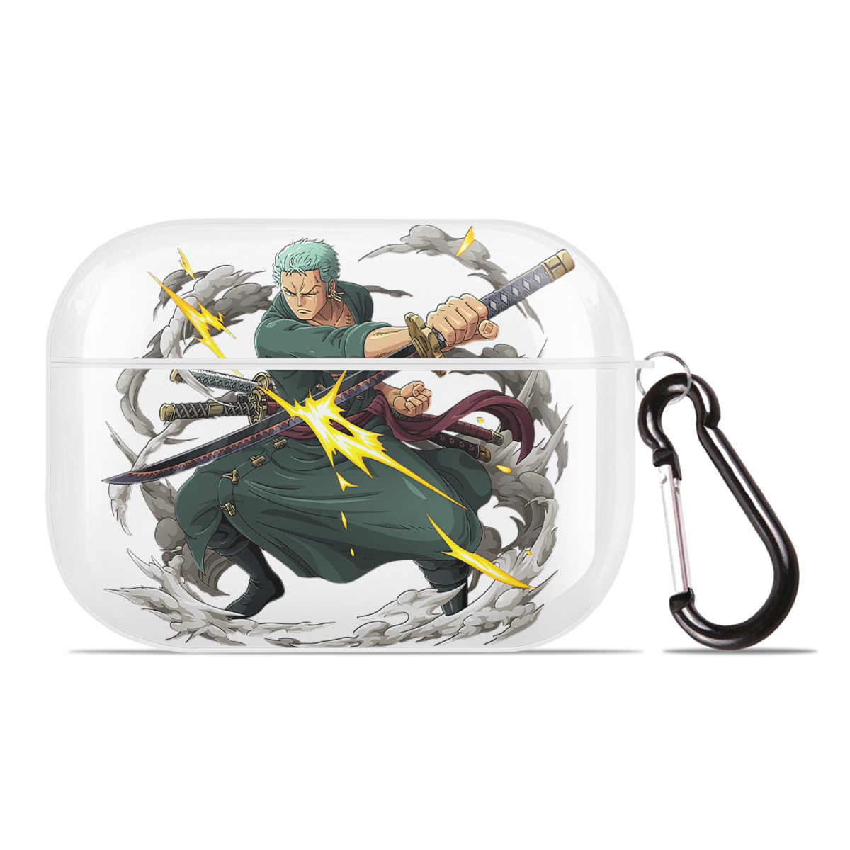 ワンピース ロロノア・ゾロ ONE PIECE Roronoa Zoro 【AirPods Pro用】ハードシェル保護ケース 耐衝撃・防指紋・カラビナ付き商品仕様