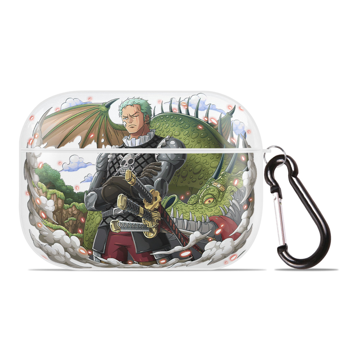 ワンピース ロロノア・ゾロ ONE PIECE Roronoa Zoro 【AirPods Pro用】ハードシェル保護ケース 耐衝撃・防指紋・カラビナ付き商品仕様