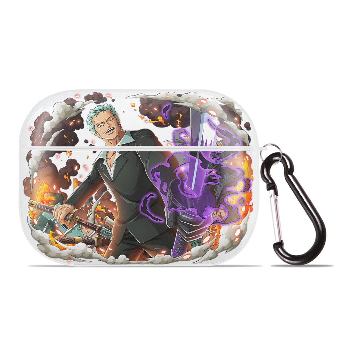 ワンピース ロロノア・ゾロ ONE PIECE Roronoa Zoro 【AirPods Pro用】ハードシェル保護ケース 耐衝撃・防指紋・カラビナ付き商品仕様