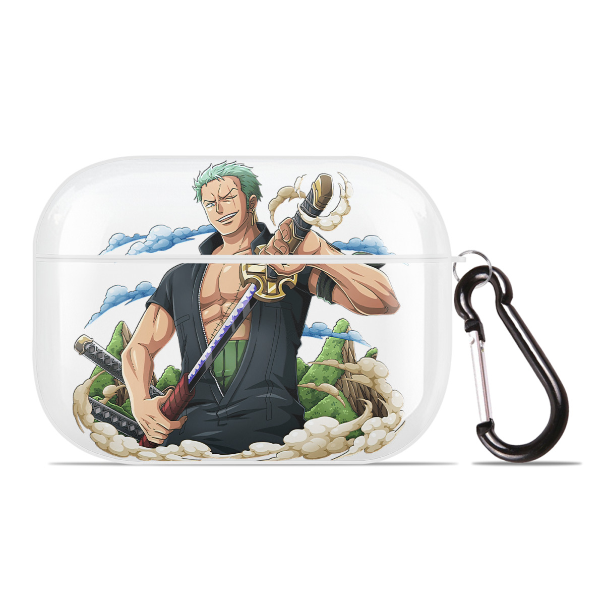 ワンピース ロロノア・ゾロ ONE PIECE Roronoa Zoro 【AirPods Pro用】ハードシェル保護ケース 耐衝撃・防指紋・カラビナ付き商品仕様