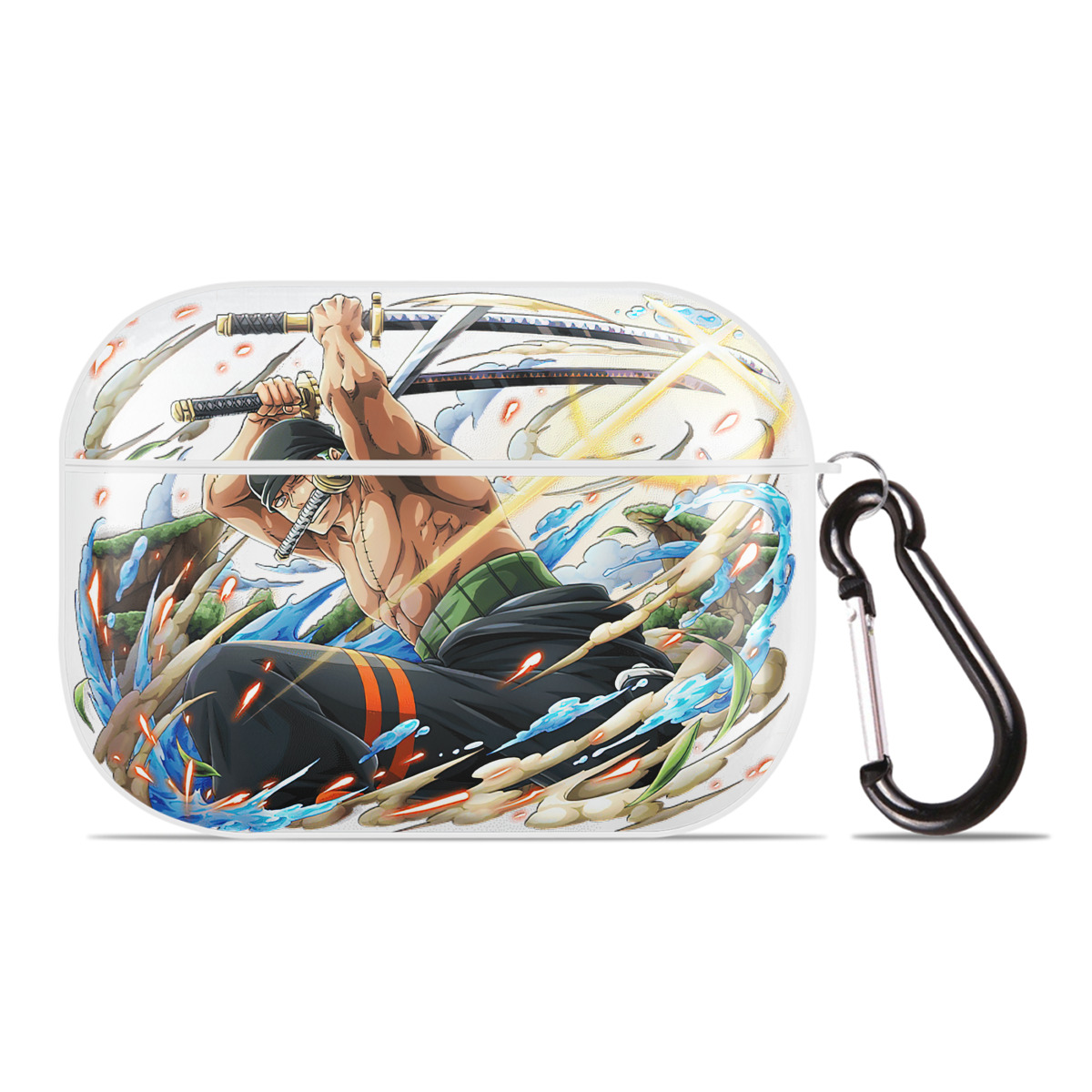 ワンピース ロロノア・ゾロ ONE PIECE Roronoa Zoro 【AirPods Pro用】ハードシェル保護ケース 耐衝撃・防指紋・カラビナ付き商品仕様