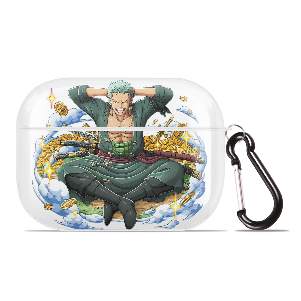ワンピース ロロノア・ゾロ ONE PIECE Roronoa Zoro 【AirPods Pro用】ハードシェル保護ケース 耐衝撃・防指紋・カラビナ付き商品仕様
