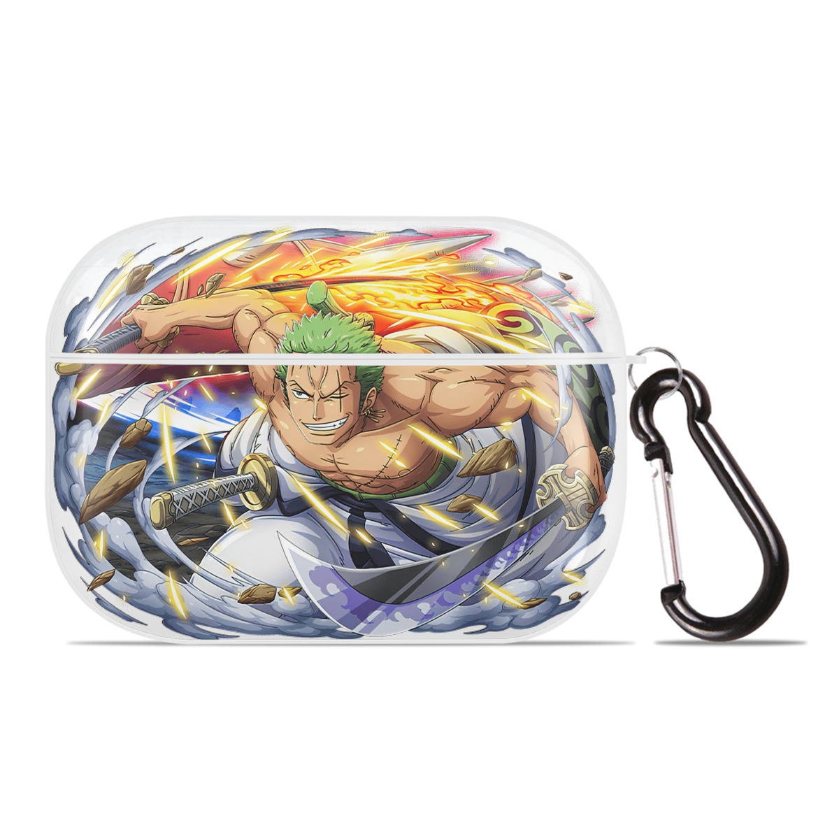 ワンピース ロロノア・ゾロ ONE PIECE Roronoa Zoro 【AirPods Pro用】ハードシェル保護ケース 耐衝撃・防指紋・カラビナ付き商品仕様