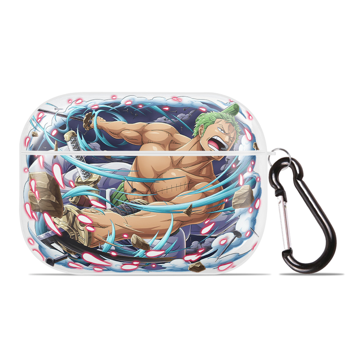 ワンピース ロロノア・ゾロ ONE PIECE Roronoa Zoro 【AirPods Pro用】ハードシェル保護ケース 耐衝撃・防指紋・カラビナ付き商品仕様