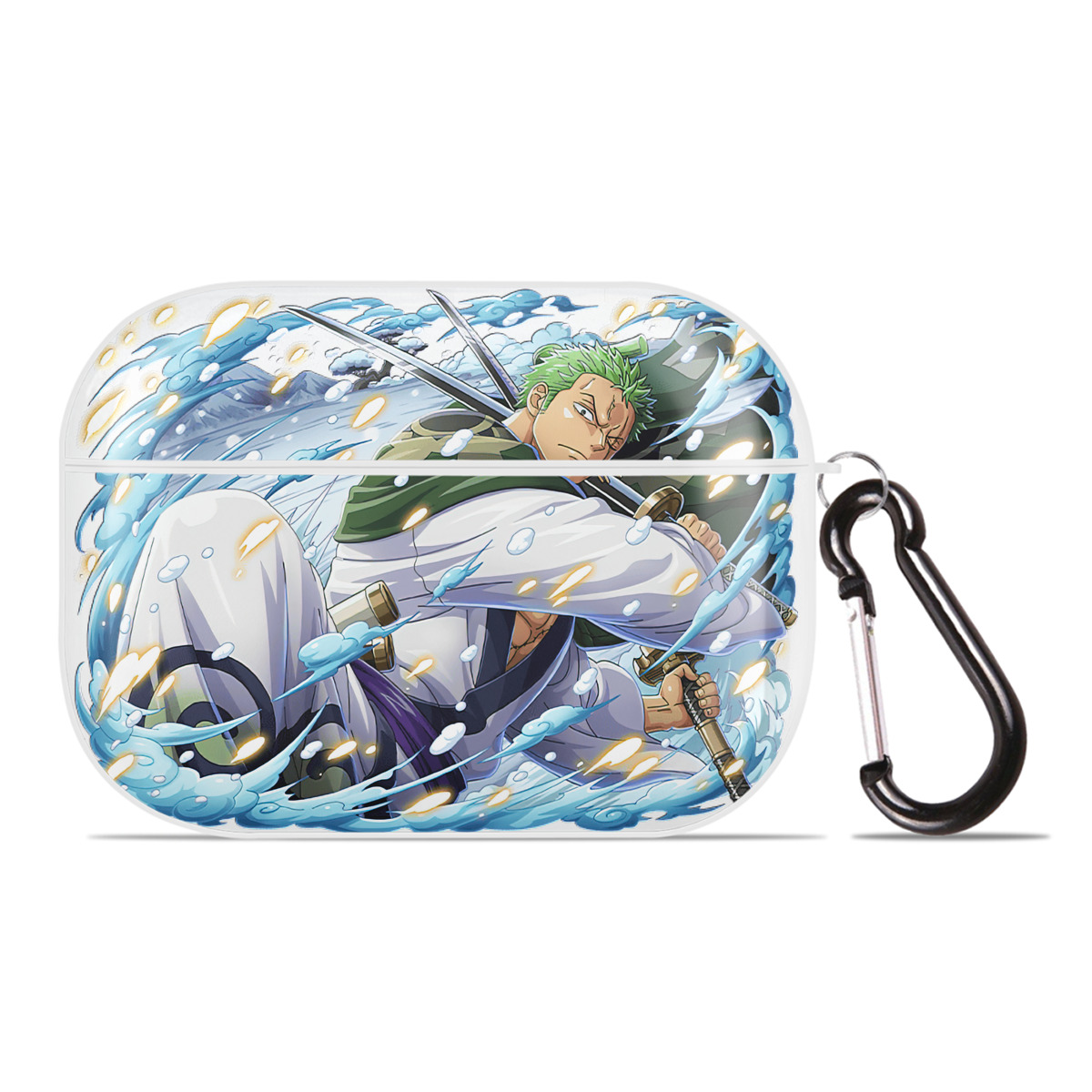 ワンピース ロロノア・ゾロ ONE PIECE Roronoa Zoro 【AirPods Pro用】ハードシェル保護ケース 耐衝撃・防指紋・カラビナ付き商品仕様