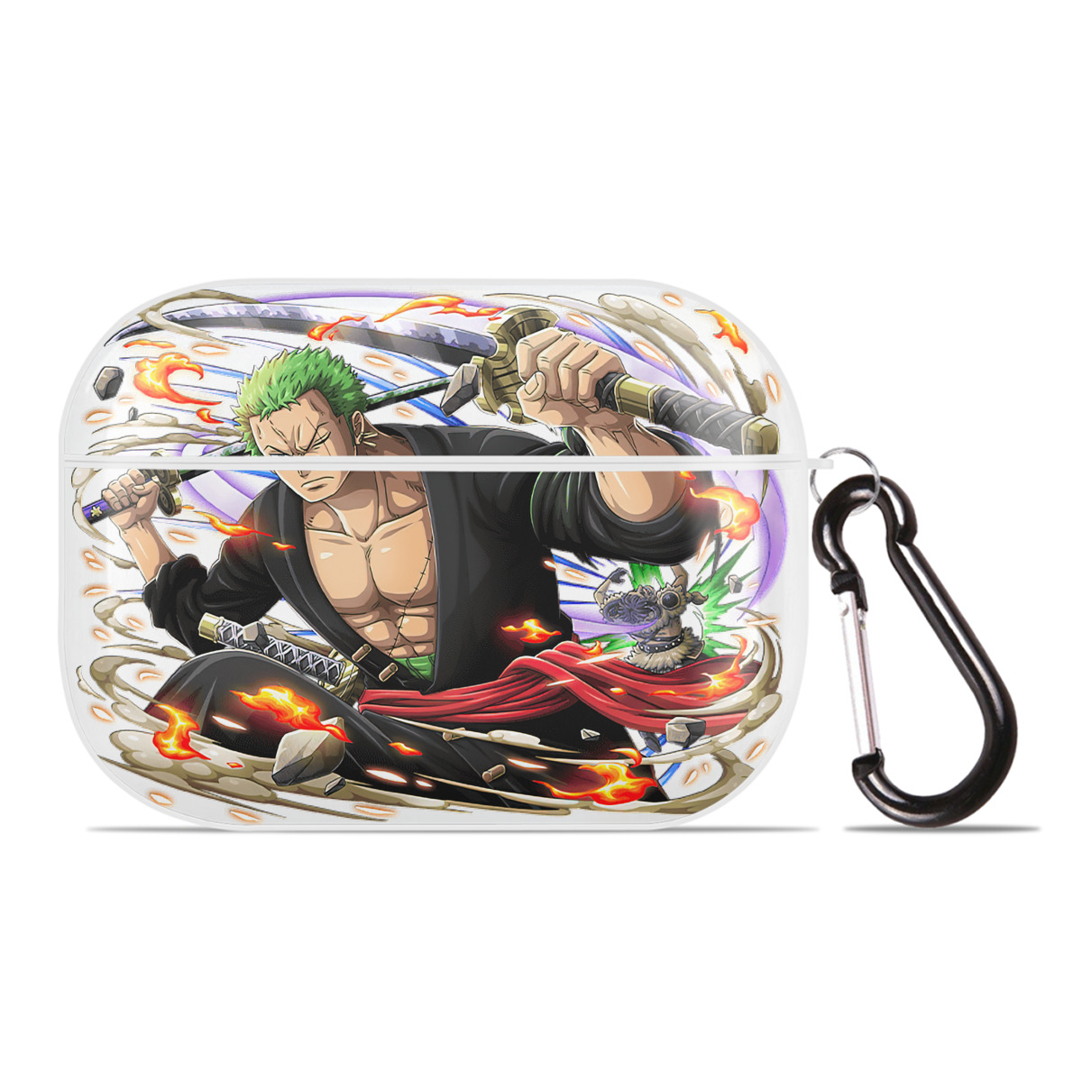ワンピース ロロノア・ゾロ ONE PIECE Roronoa Zoro 【AirPods Pro用】ハードシェル保護ケース 耐衝撃・防指紋・カラビナ付き商品仕様