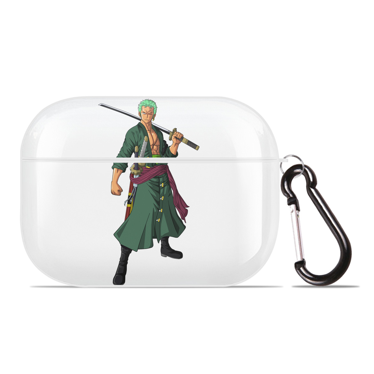 ワンピース ロロノア・ゾロ ONE PIECE Roronoa Zoro 【AirPods Pro用】ハードシェル保護ケース 耐衝撃・防指紋・カラビナ付き商品仕様