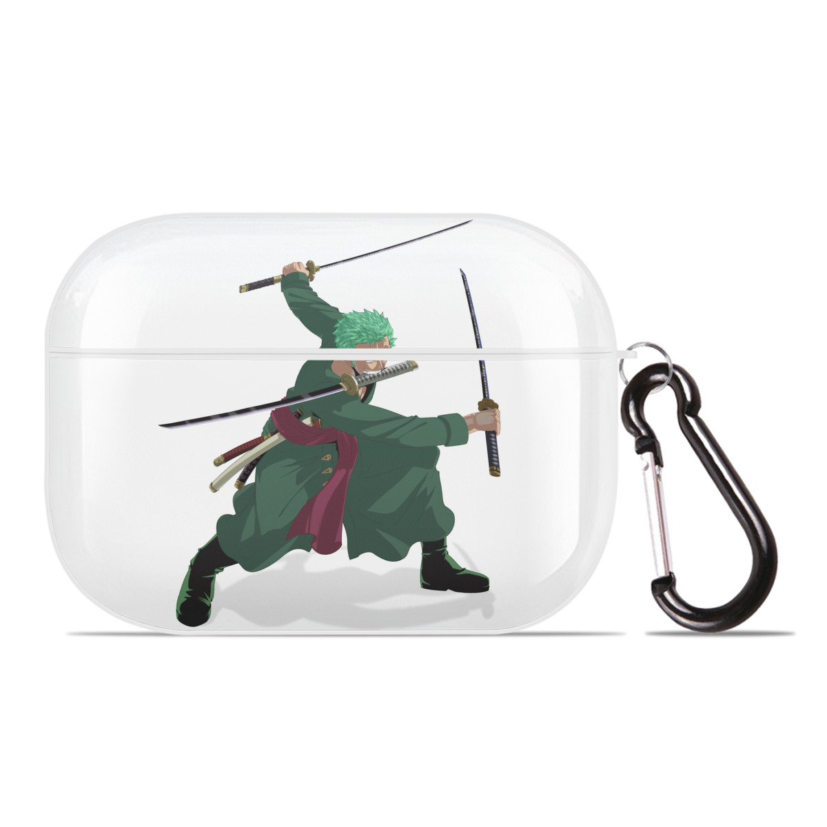 ワンピース ロロノア・ゾロ ONE PIECE Roronoa Zoro 【AirPods Pro用】ハードシェル保護ケース 耐衝撃・防指紋・カラビナ付き商品仕様