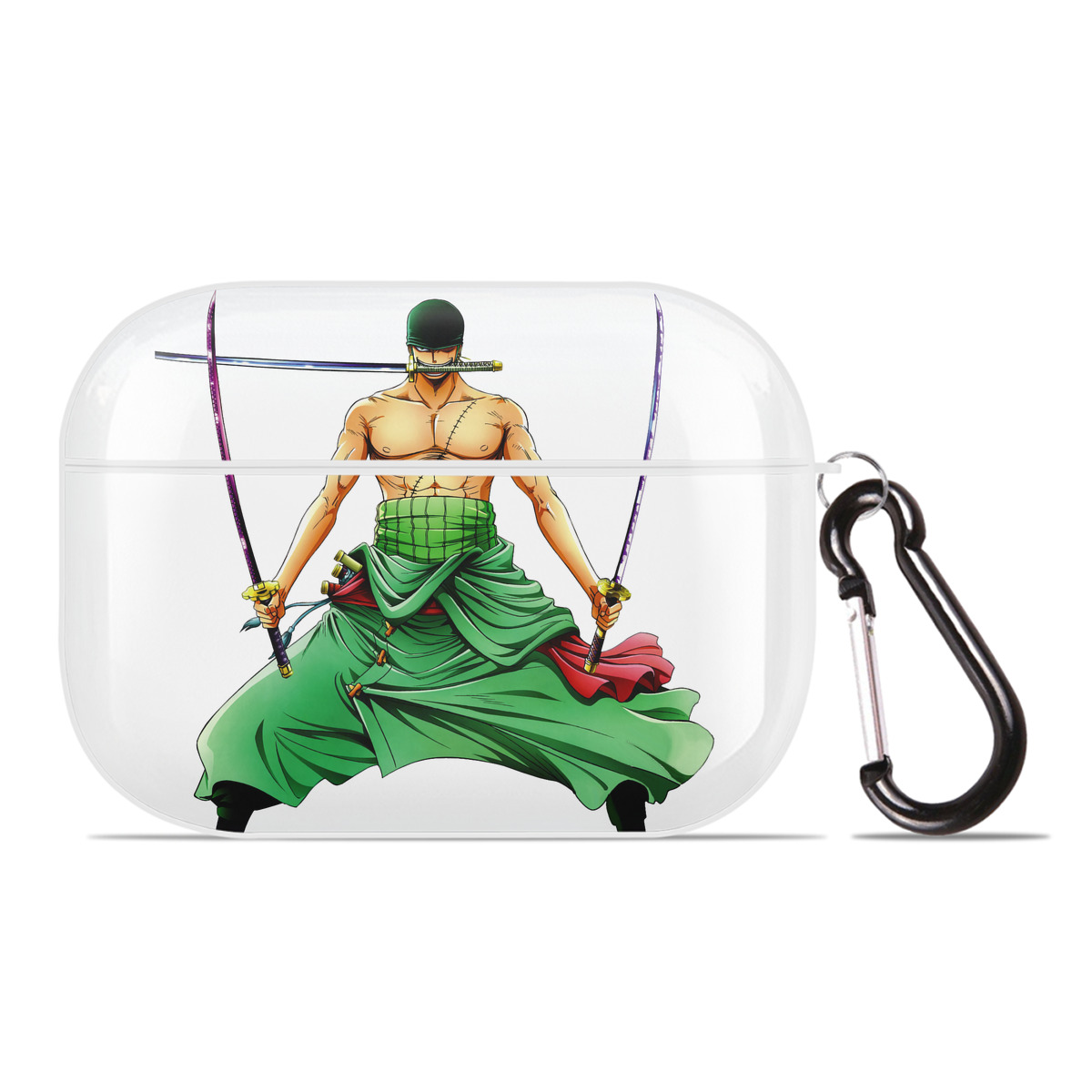 ワンピース ロロノア・ゾロ ONE PIECE Roronoa Zoro 【AirPods Pro用】ハードシェル保護ケース 耐衝撃・防指紋・カラビナ付き商品仕様