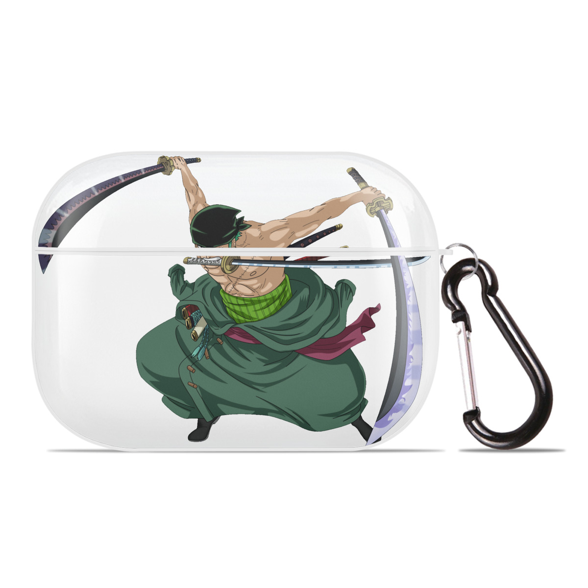 ワンピース ロロノア・ゾロ ONE PIECE Roronoa Zoro 【AirPods Pro用】ハードシェル保護ケース 耐衝撃・防指紋・カラビナ付き商品仕様
