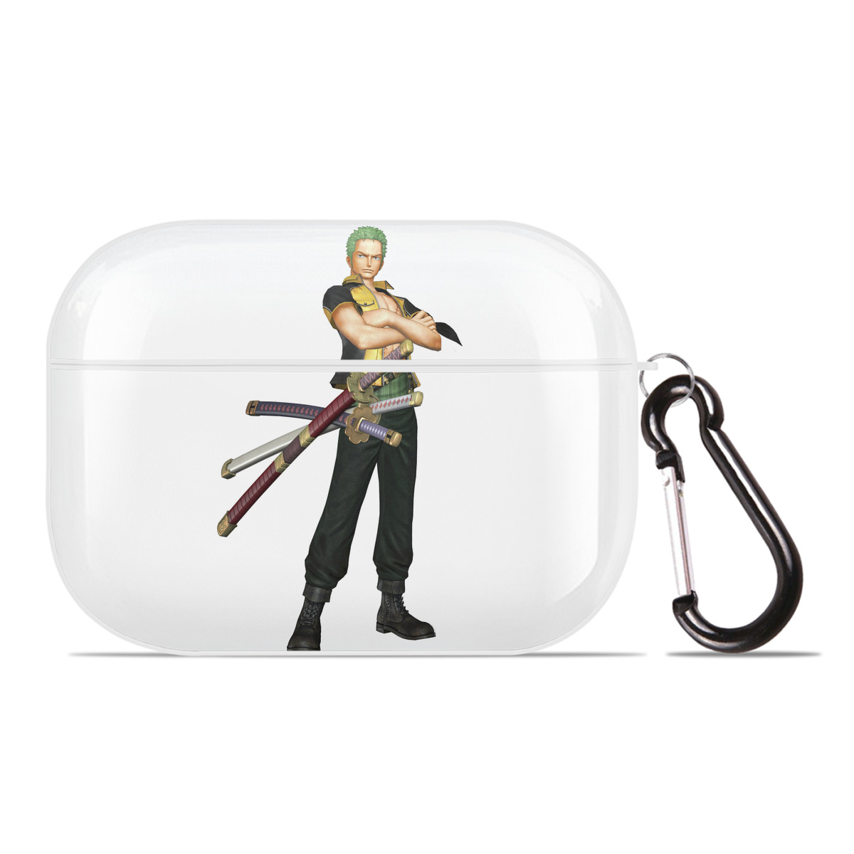 ワンピース ロロノア・ゾロ ONE PIECE Roronoa Zoro 【AirPods Pro用】ハードシェル保護ケース 耐衝撃・防指紋・カラビナ付き商品仕様